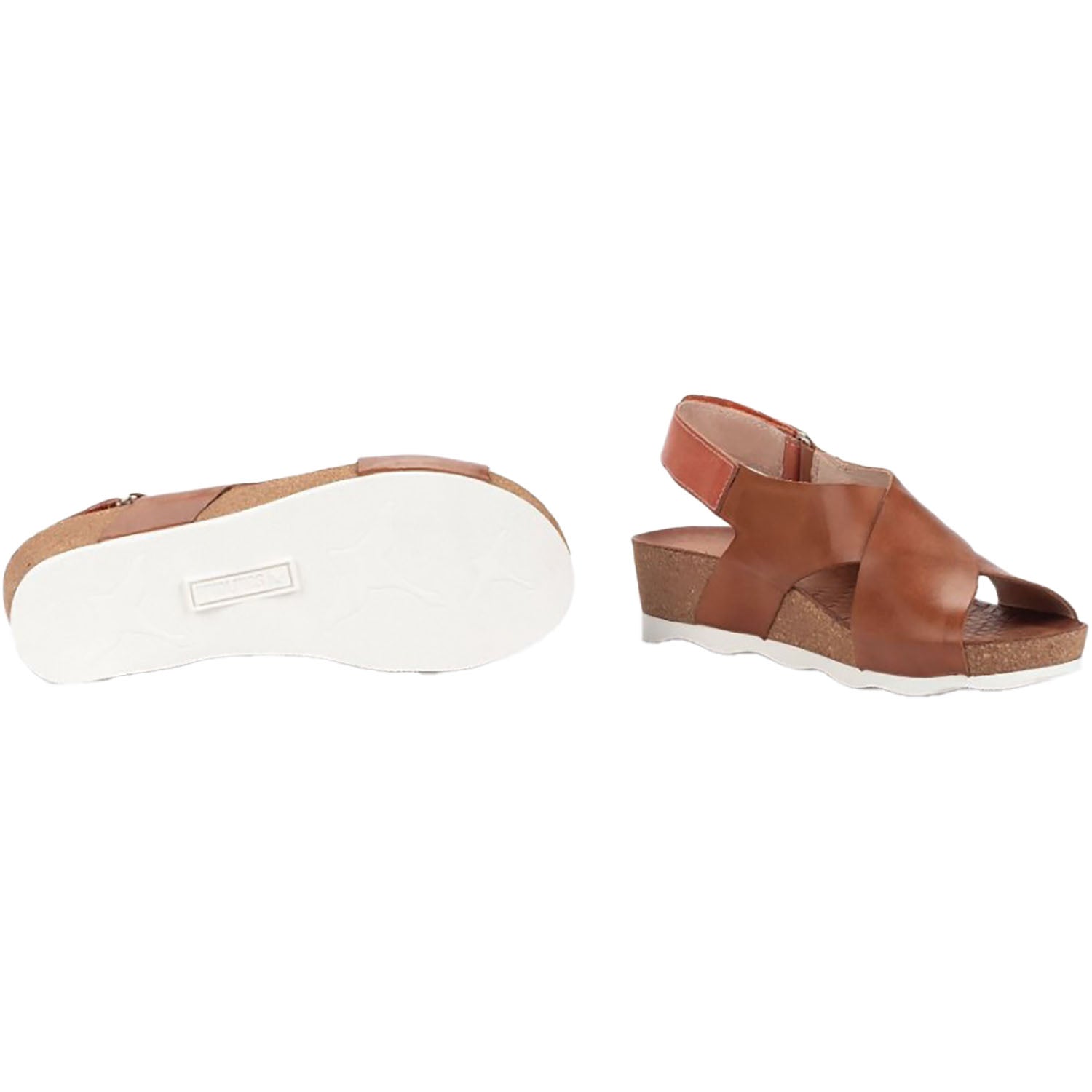 Womens Pikolinos Pikolinos Mahon W9E-0912 Women's Wedge Sandals Brandy Leather Brandy Leather