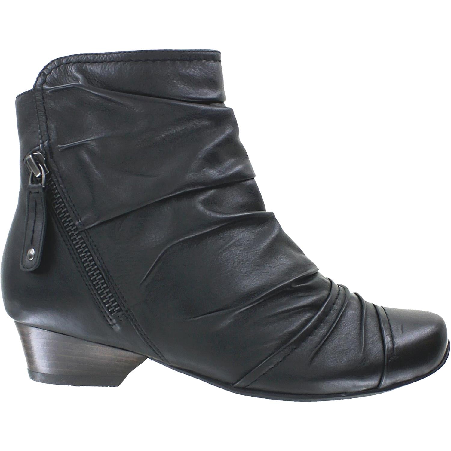 Womens Ziera Ziera Crystal Women's Ankle Boots Black Leather Black Leather