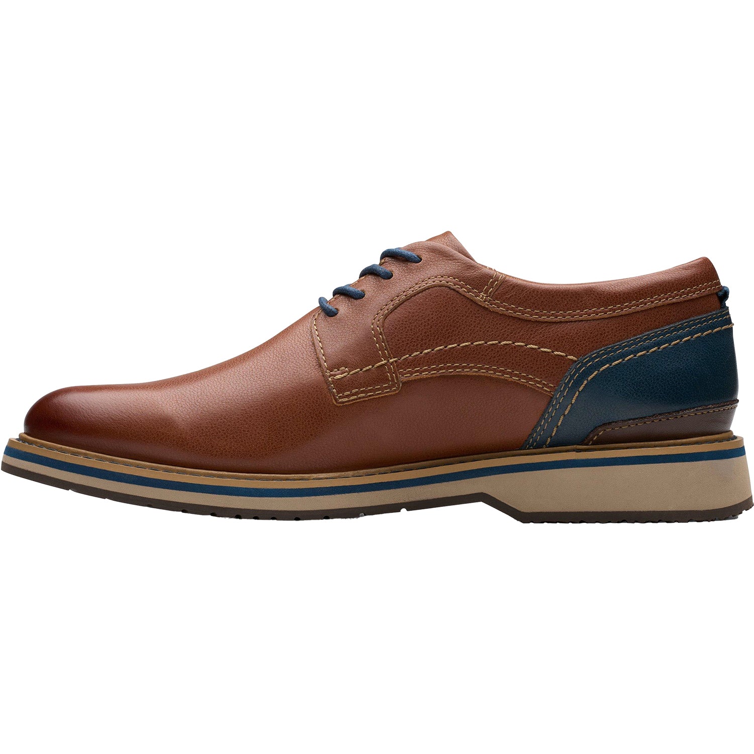 Mens Clarks Clarks Monahan Plain Men's Dress Shoes Tan Leather Tan Leather