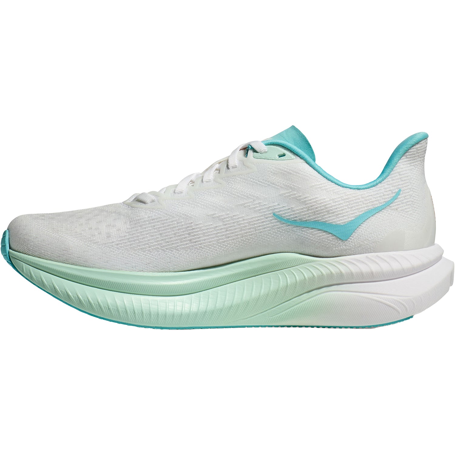 Womens Hoka one one Hoka Mach 6 Women's Athletic Shoes Frost/Rose Gold Synthetic Frost/Rose Gold Synthetic