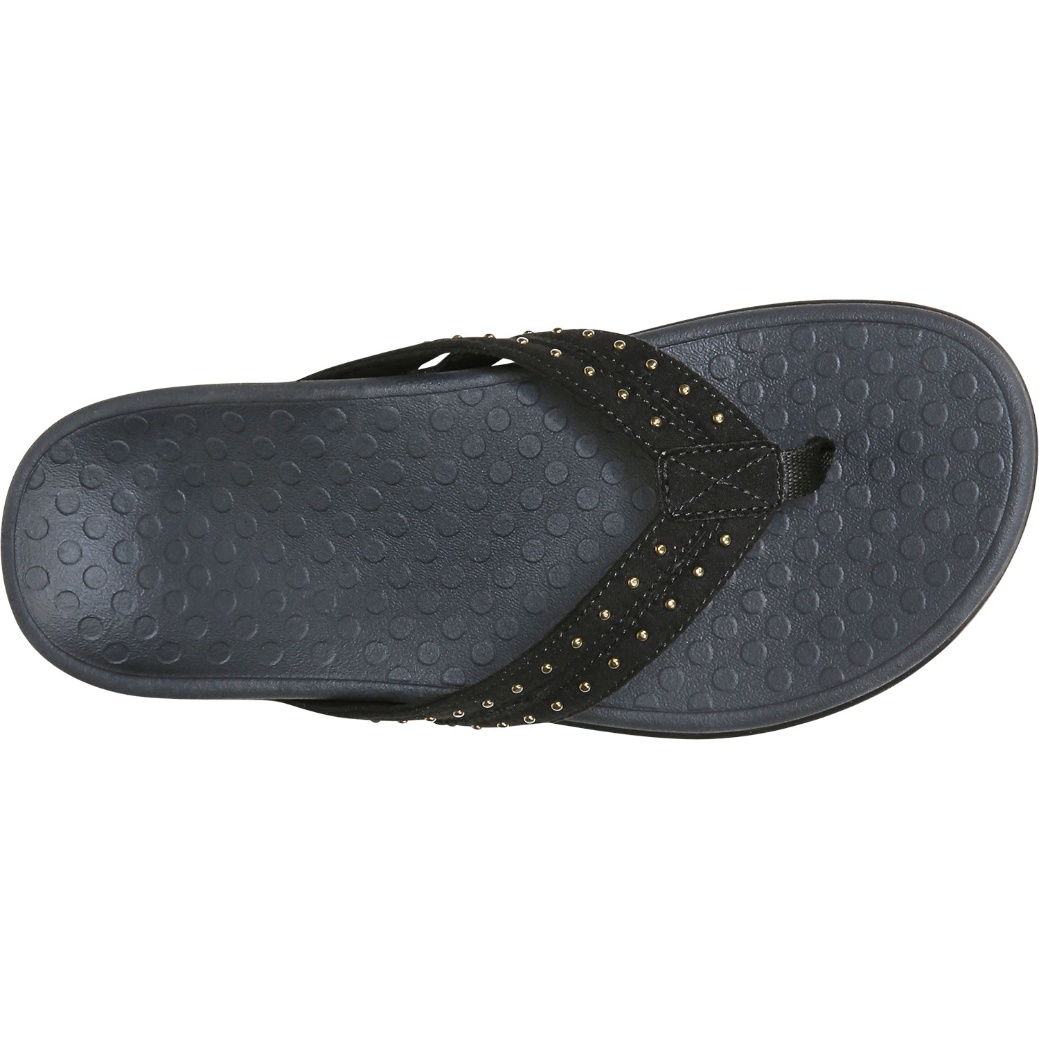 Womens Vionic Vionic Tasha Women's Toe Post Sandals Black Microfiber Black Microfiber