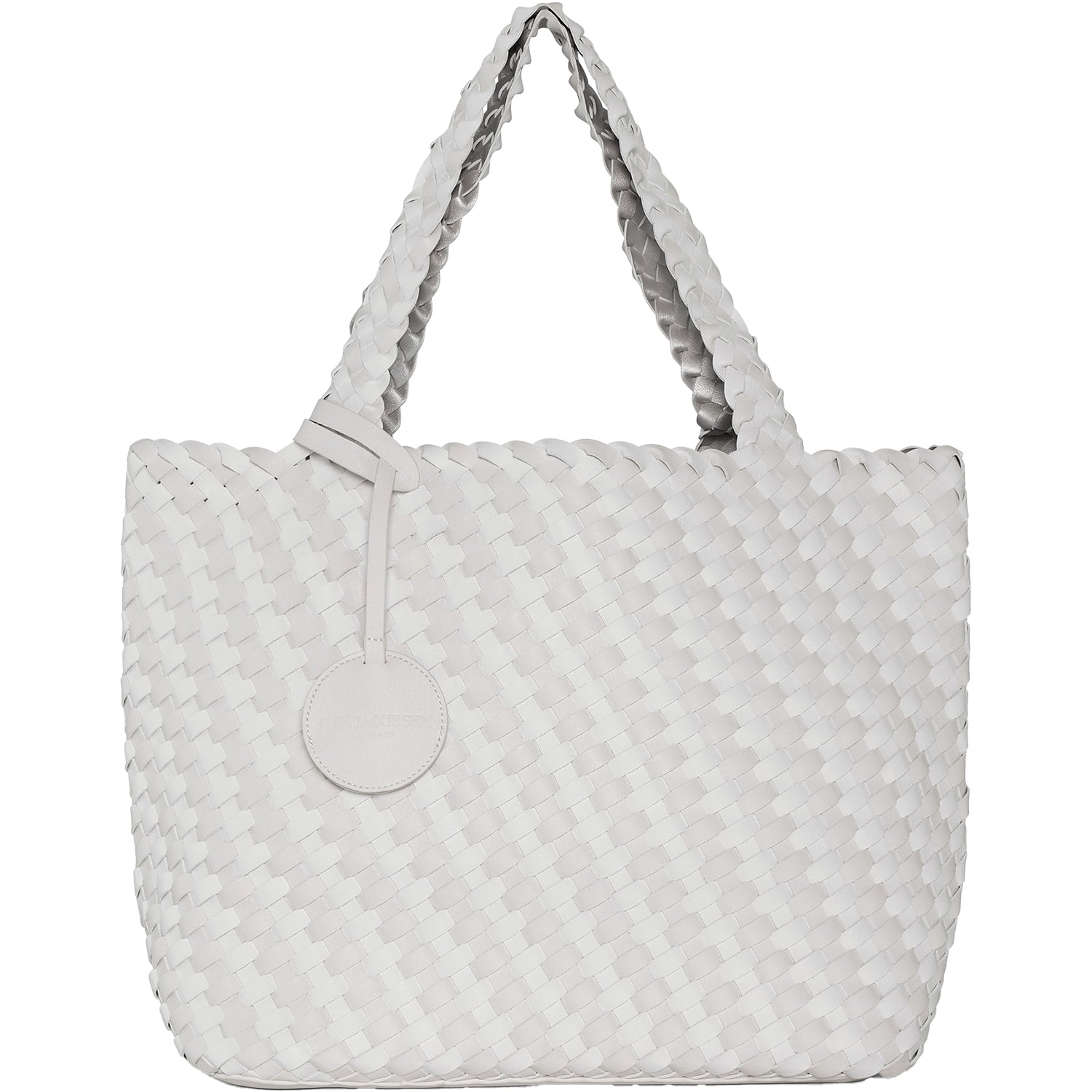 Womens Ilse jacobsen Ilse Jacobsen Bag 08 Graphics Reversible Shopper Women's Purse Milk Cream Metallic/White Synthetic Milk Cream Metallic/White Synthetic