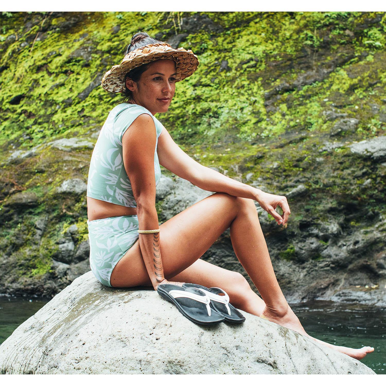 Womens Olukai Women's OluKai Ohana Black Synthetic Black Synthetic