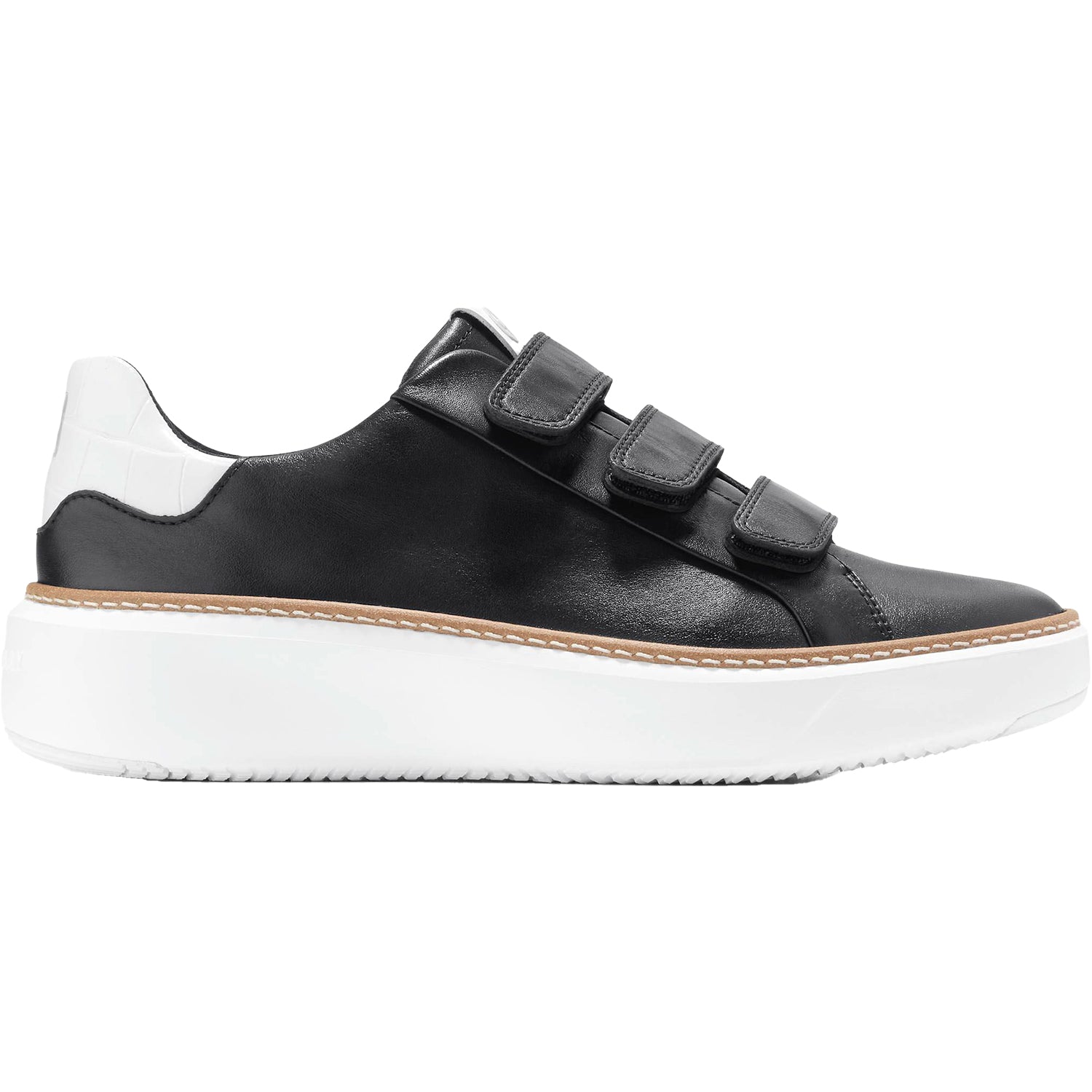 Women's Cole Haan GrandPro Topspin Triple-Strap Black/Optic White