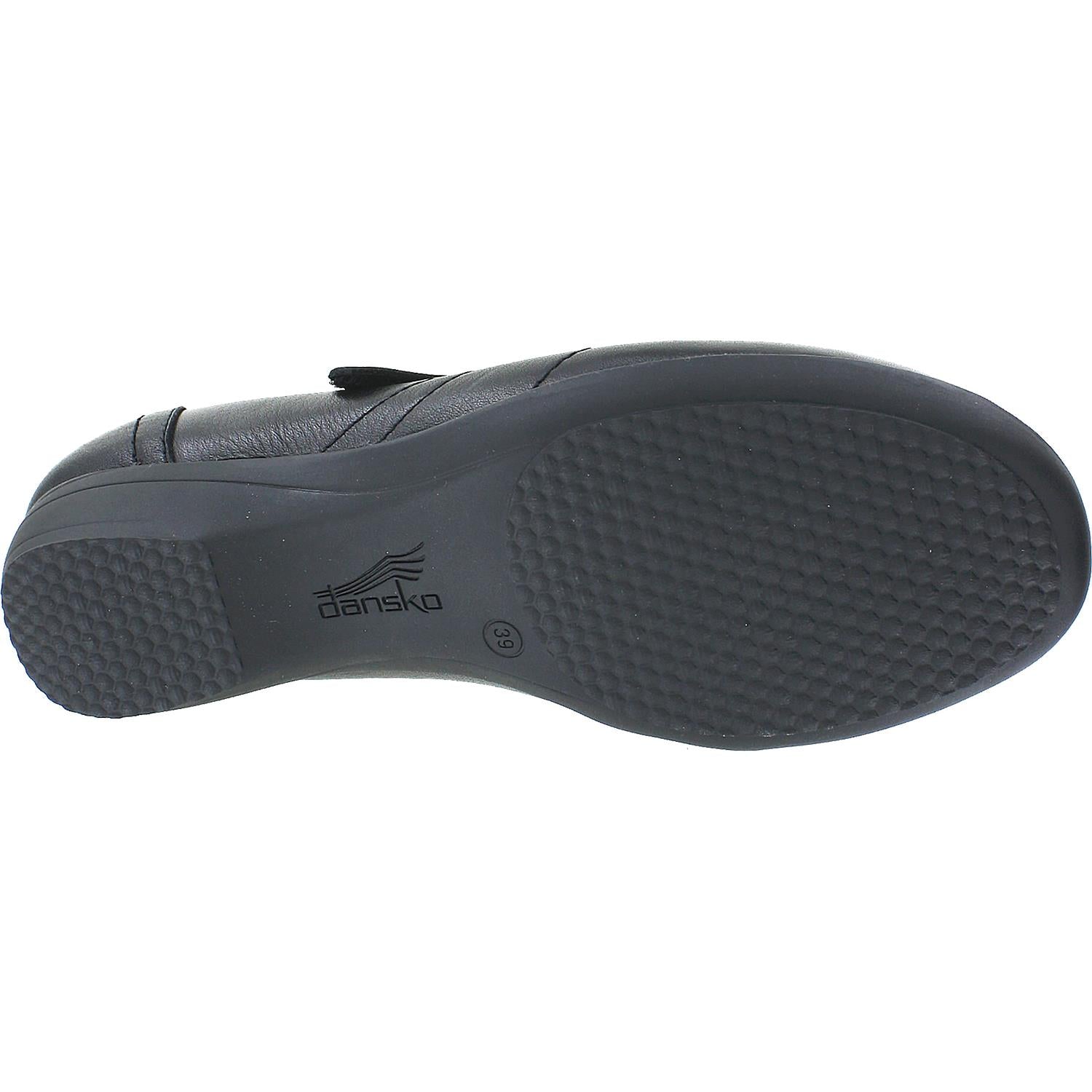 Womens Dansko Dansko Franny Women's Slip Ons Loafers Black Milled Leather Black Milled Leather