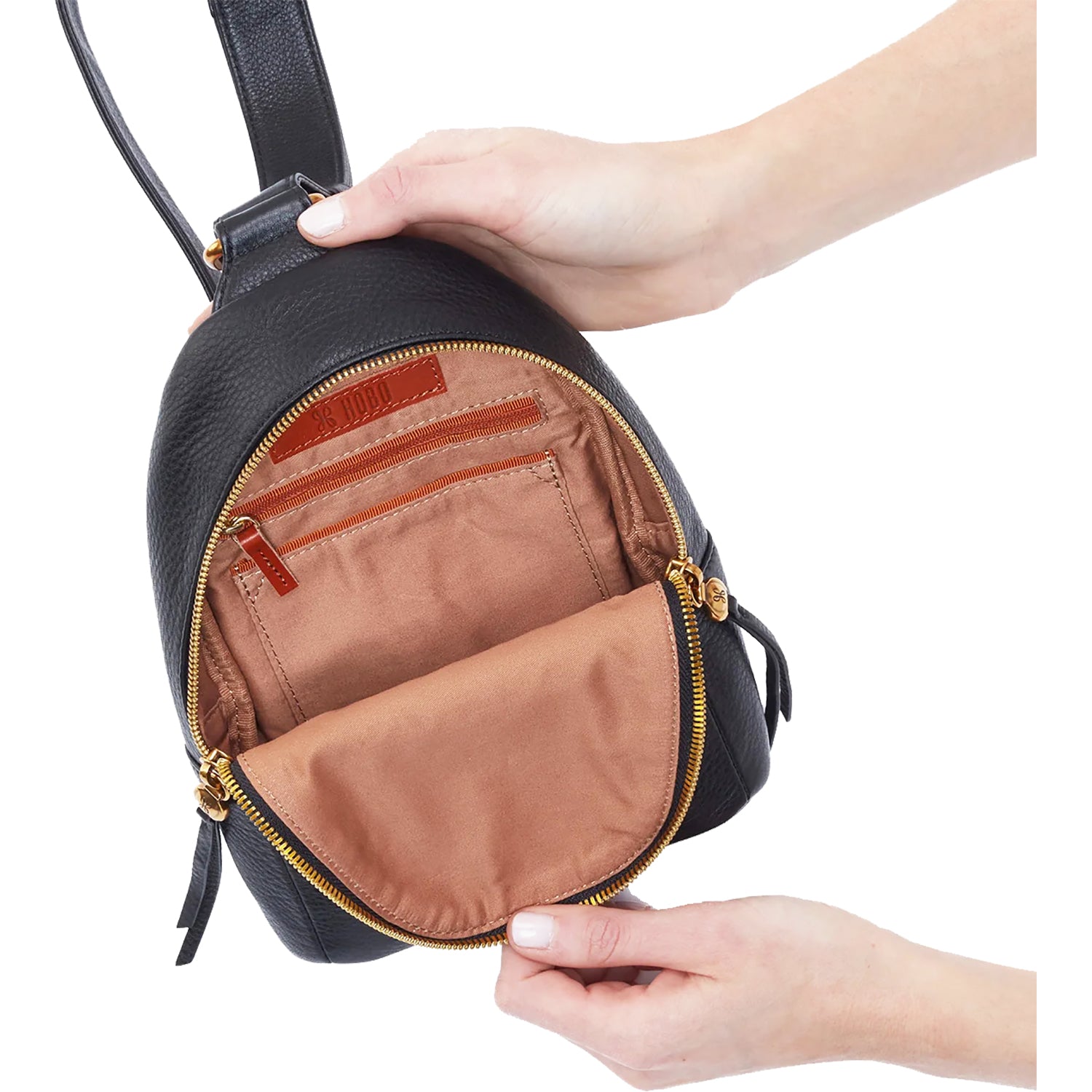 Womens Hobo Hobo International Fern Sling Black Leather Black Leather