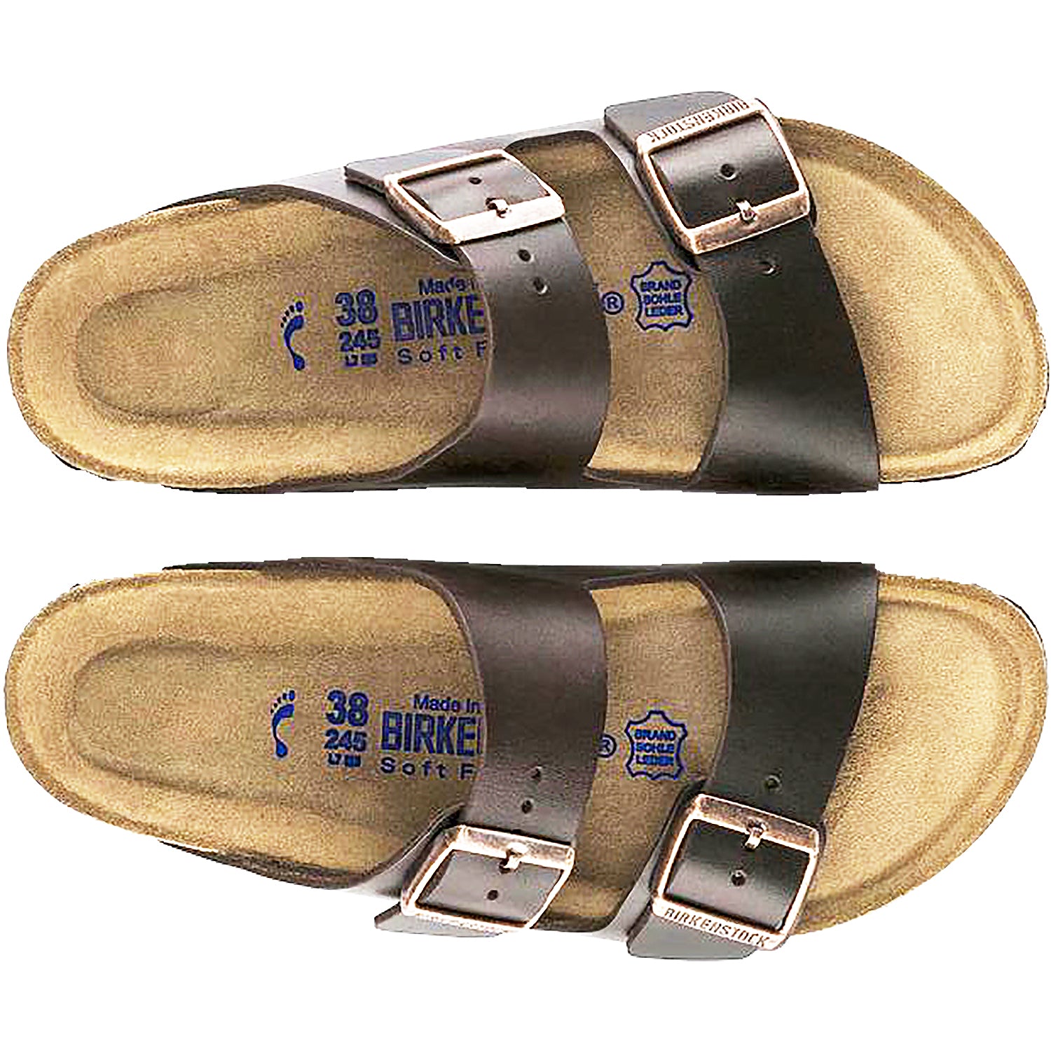 Unisex Birkenstock Birkenstock Arizona Soft Footbed Unisex Sandals Brown Amalfi Leather Brown Amalfi Leather