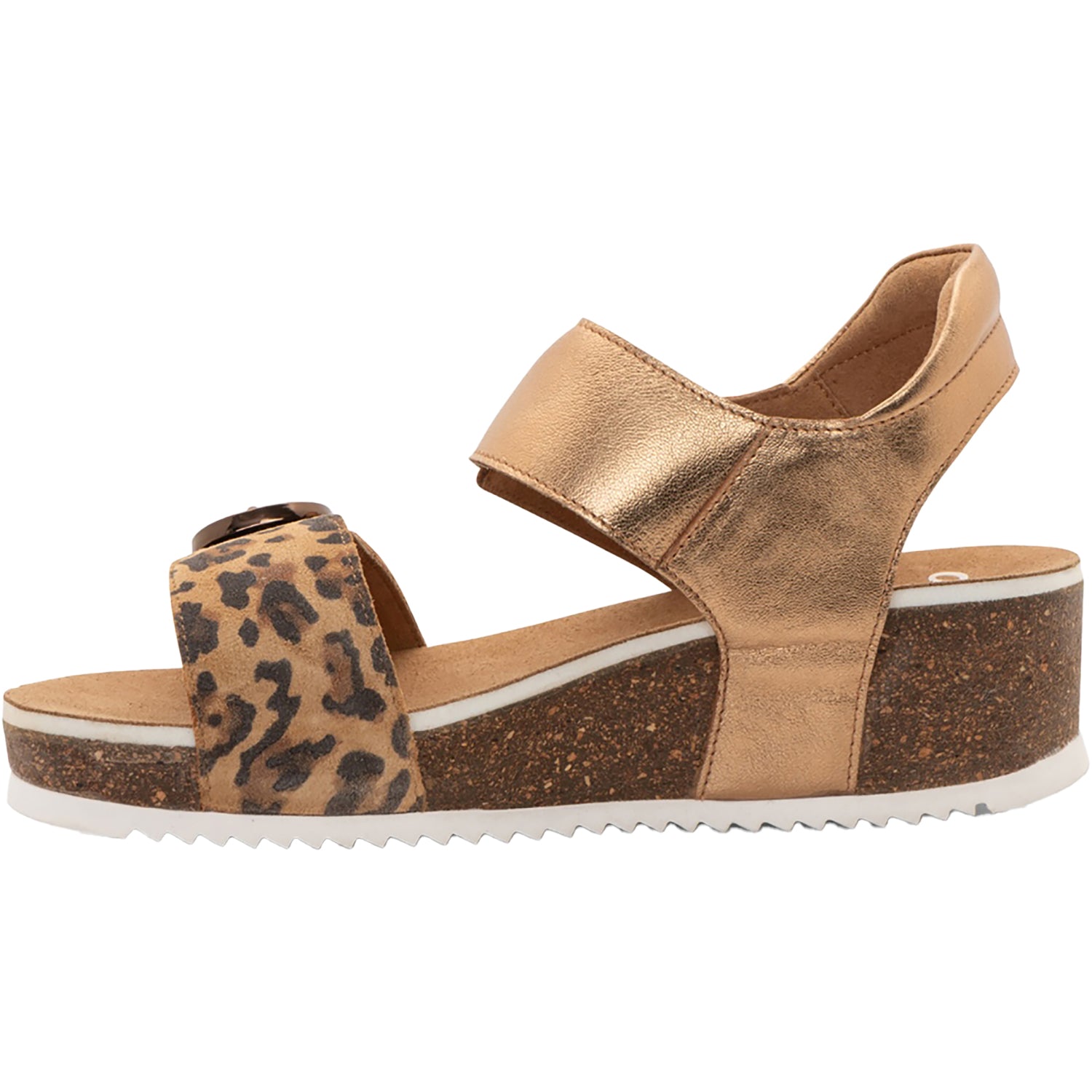 Womens Ara shoes Ara Nova Women's Wedge Sandals Leopard/Whiskey Metallic Leopard/Whiskey Metallic