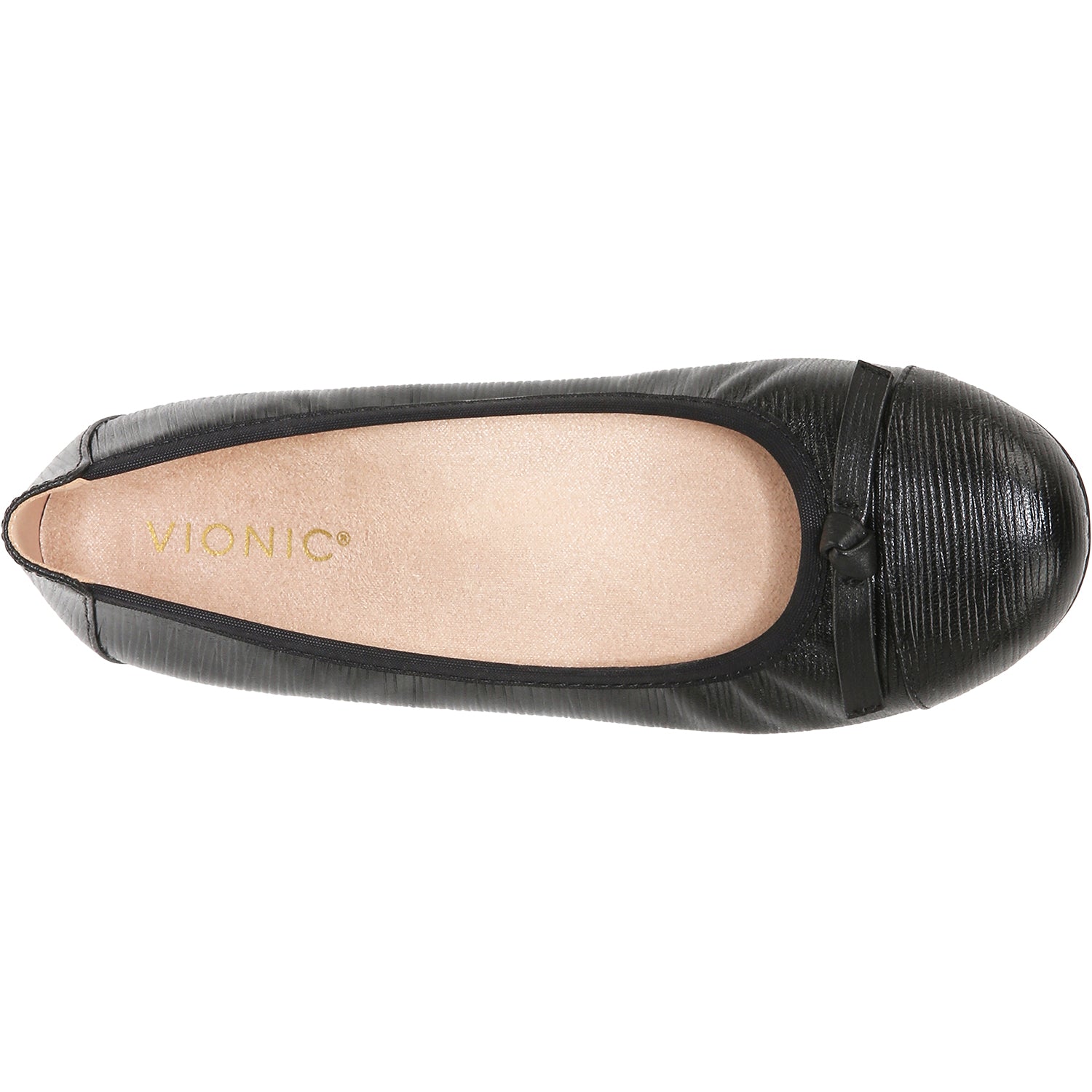 Womens Vionic Vionic Amorie Women's Slip On Flats Black Wavy Leather Black Wavy Leather