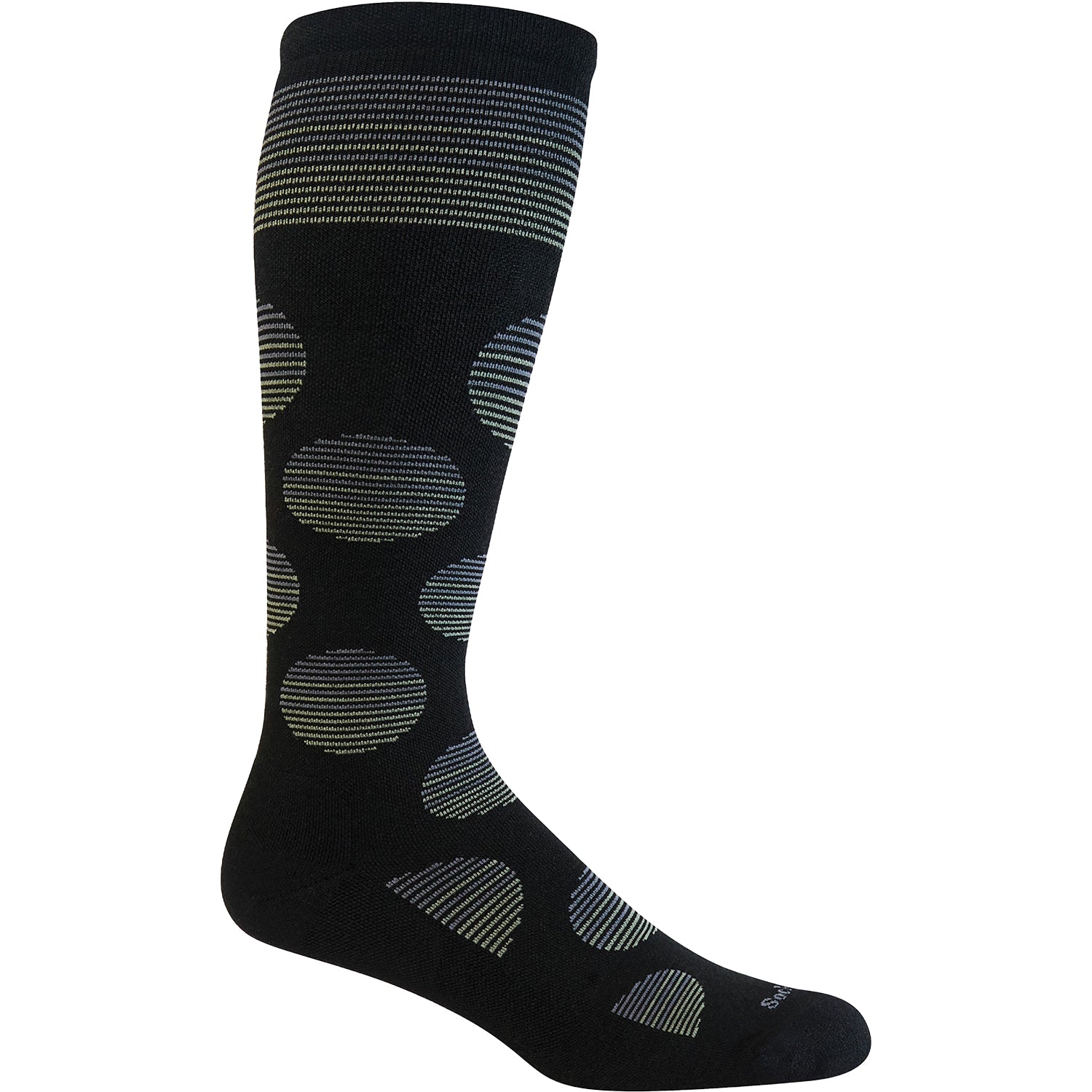 Womens Sockwell Sockwell Knee Hi 15-20 Featherweight Dot Women's Compression Socks Black Black