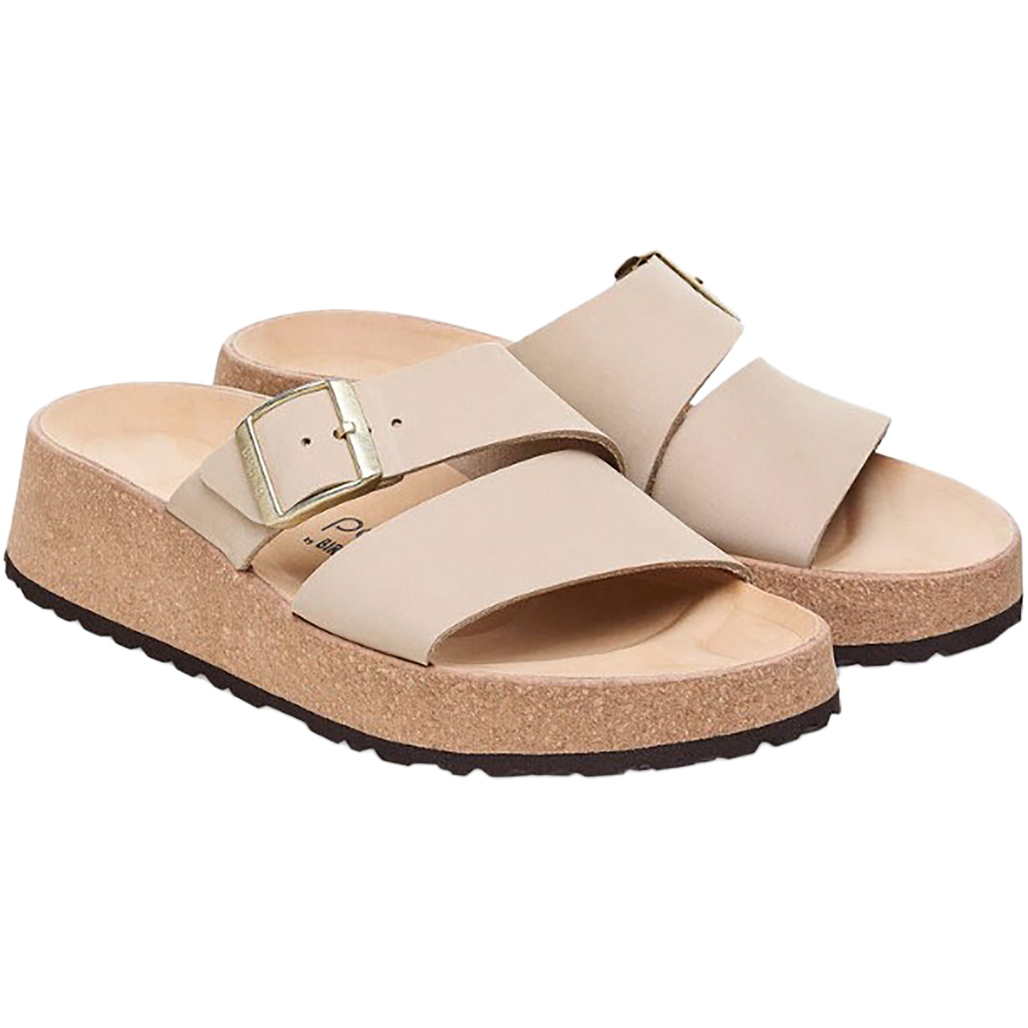 Womens Birkenstock Birkenstock Papillio Almina Women's Wedge Heel Sandals Sandcastle Sandcastle