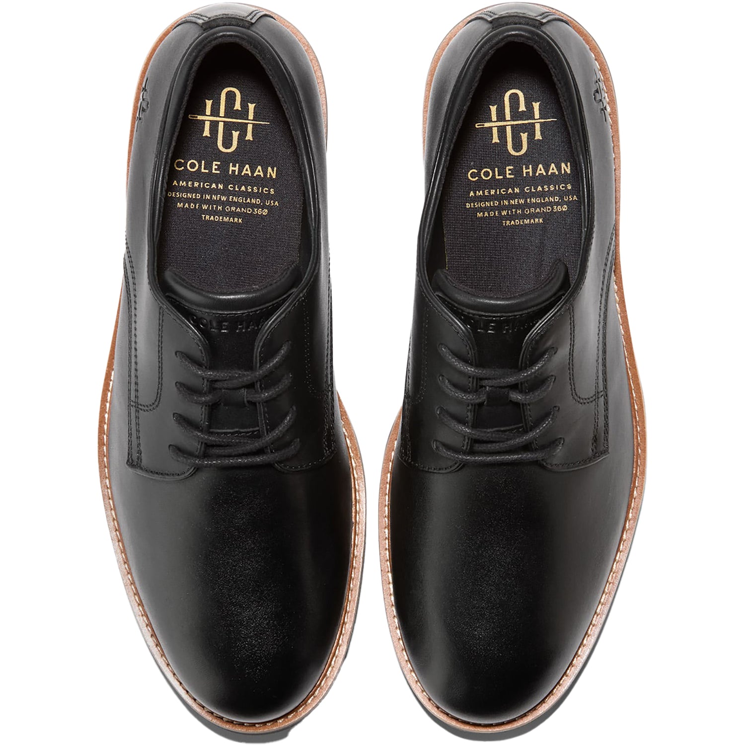 Men's Cole Haan American Classics Montrose Plain Toe Oxford Black