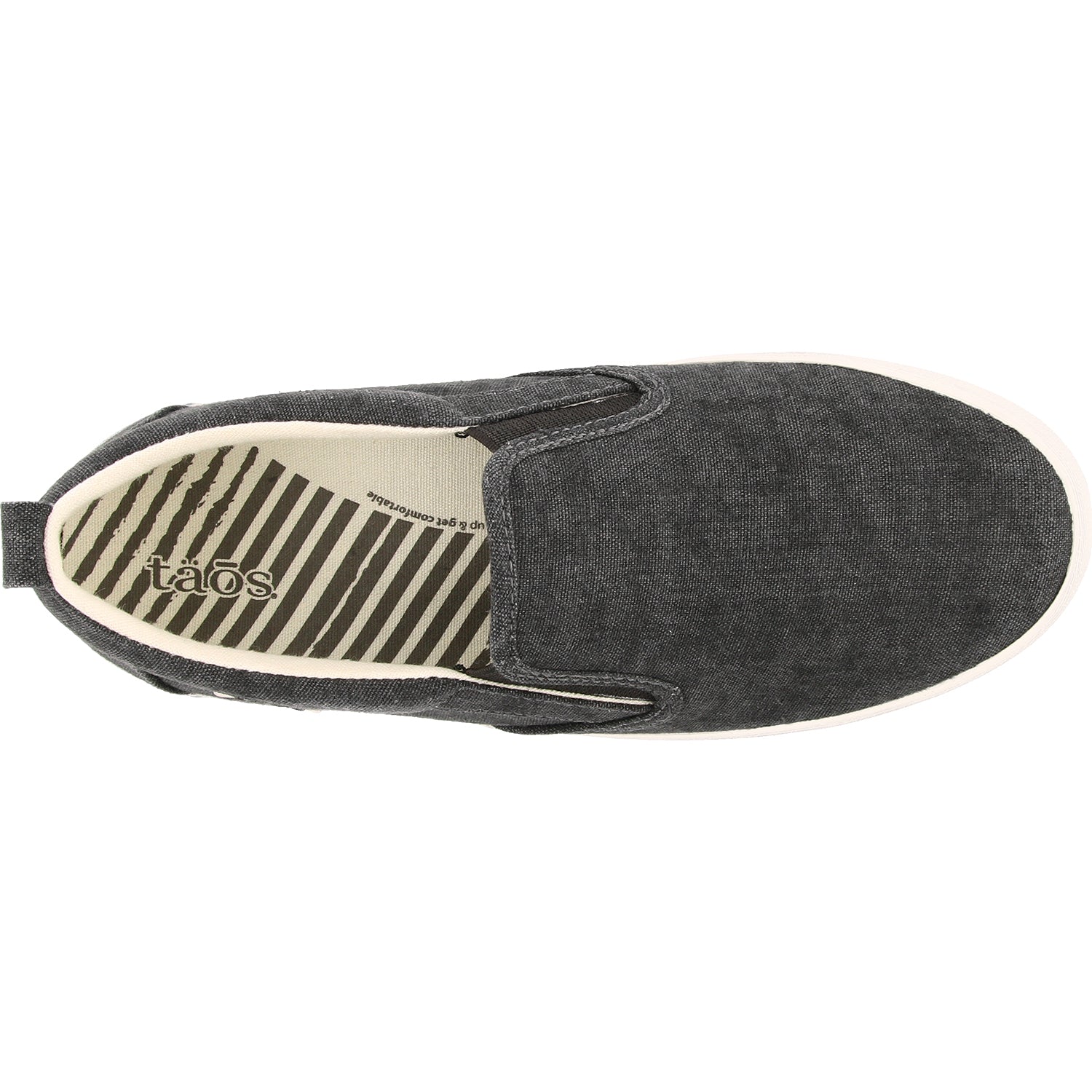 Womens Taos Taos Dandy Women's Slip On Sneakerss Charcoal Washed Canvas Charcoal Washed Canvas