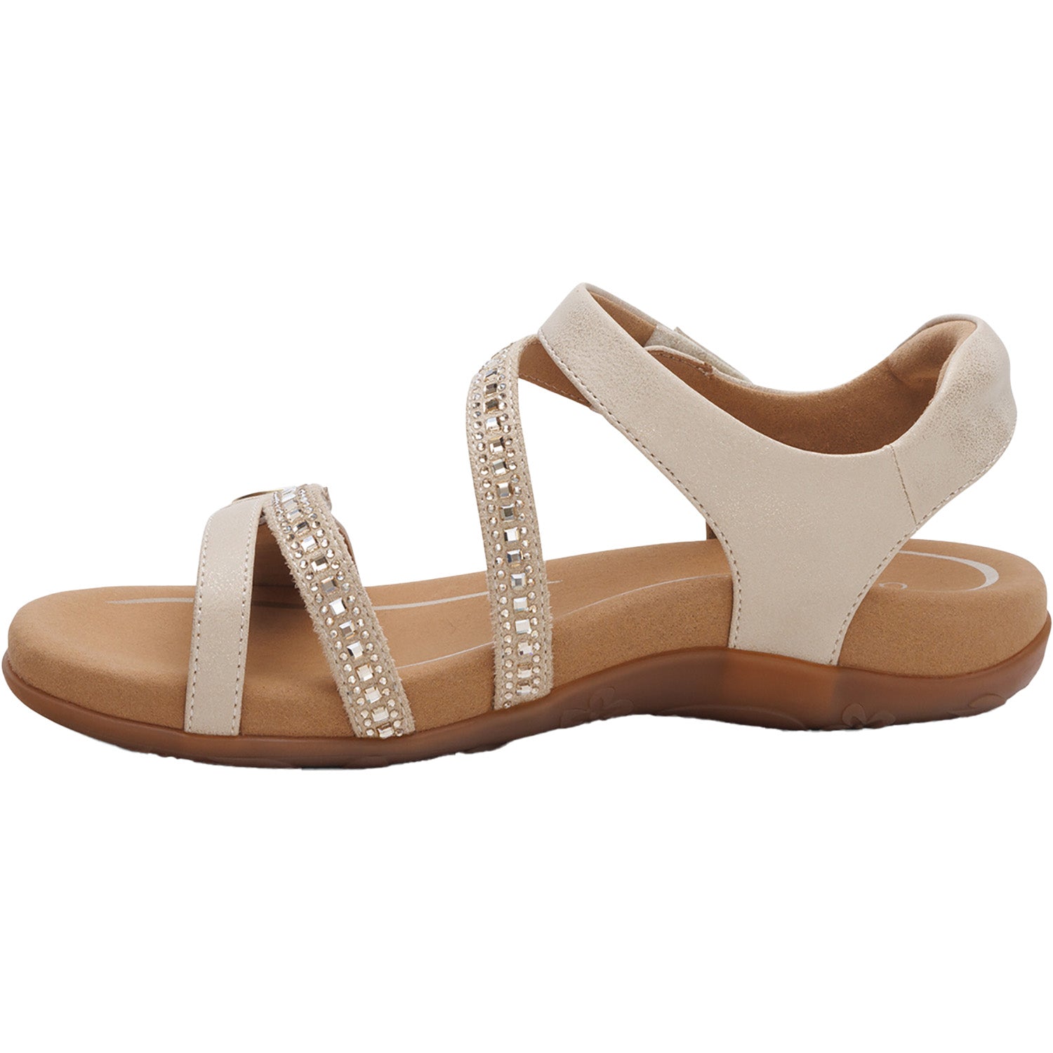 Womens Aetrex Women's Aetrex Jess Jeweled Champagne Sparkle Champagne Sparkle