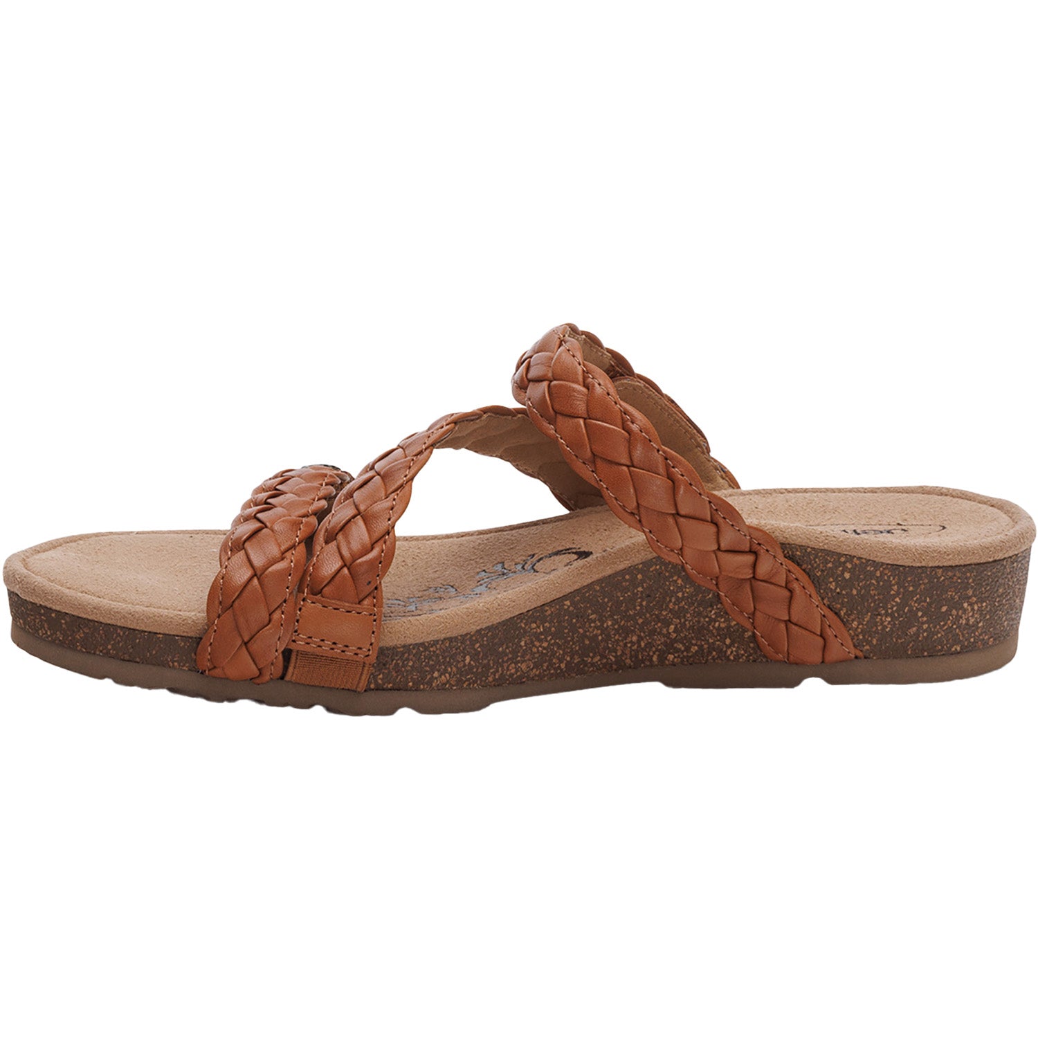 Womens Aetrex Aetrex Josie Braided Women's Slide Sandals Ginger Ginger
