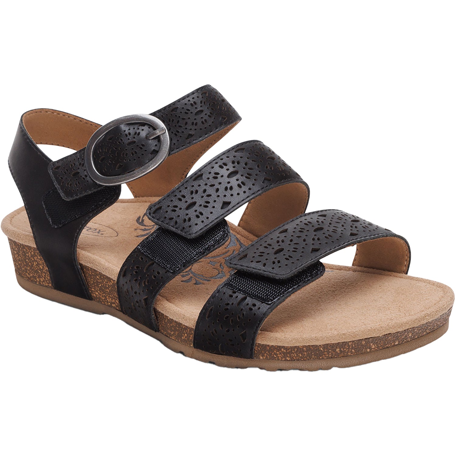 Womens Aetrex Aetrex Lilly Cutout Women's Sandals Black Black