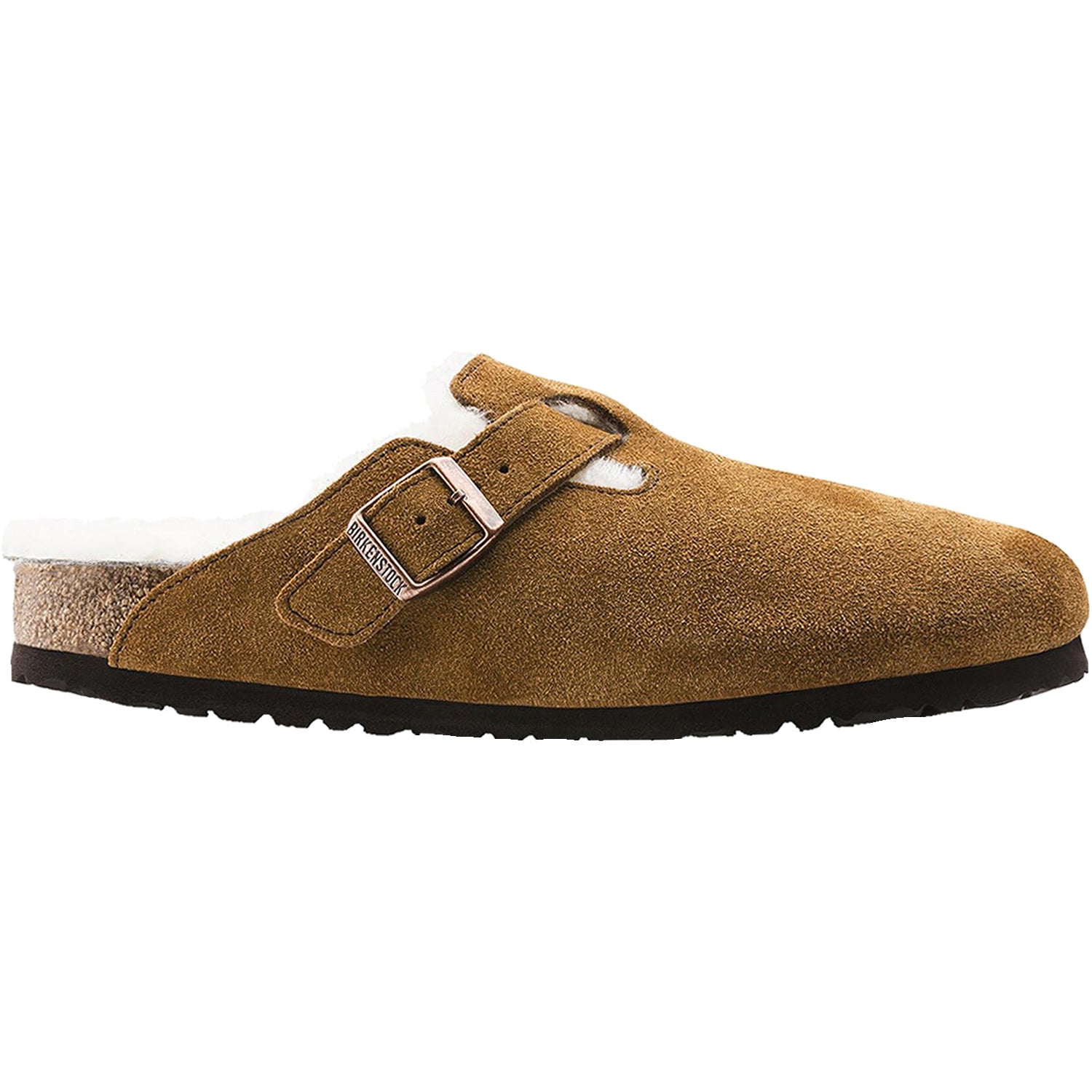 Unisex Birkenstock Unisex Birkenstock Boston Shearling Mink Suede / Natural Shearling Mink Suede