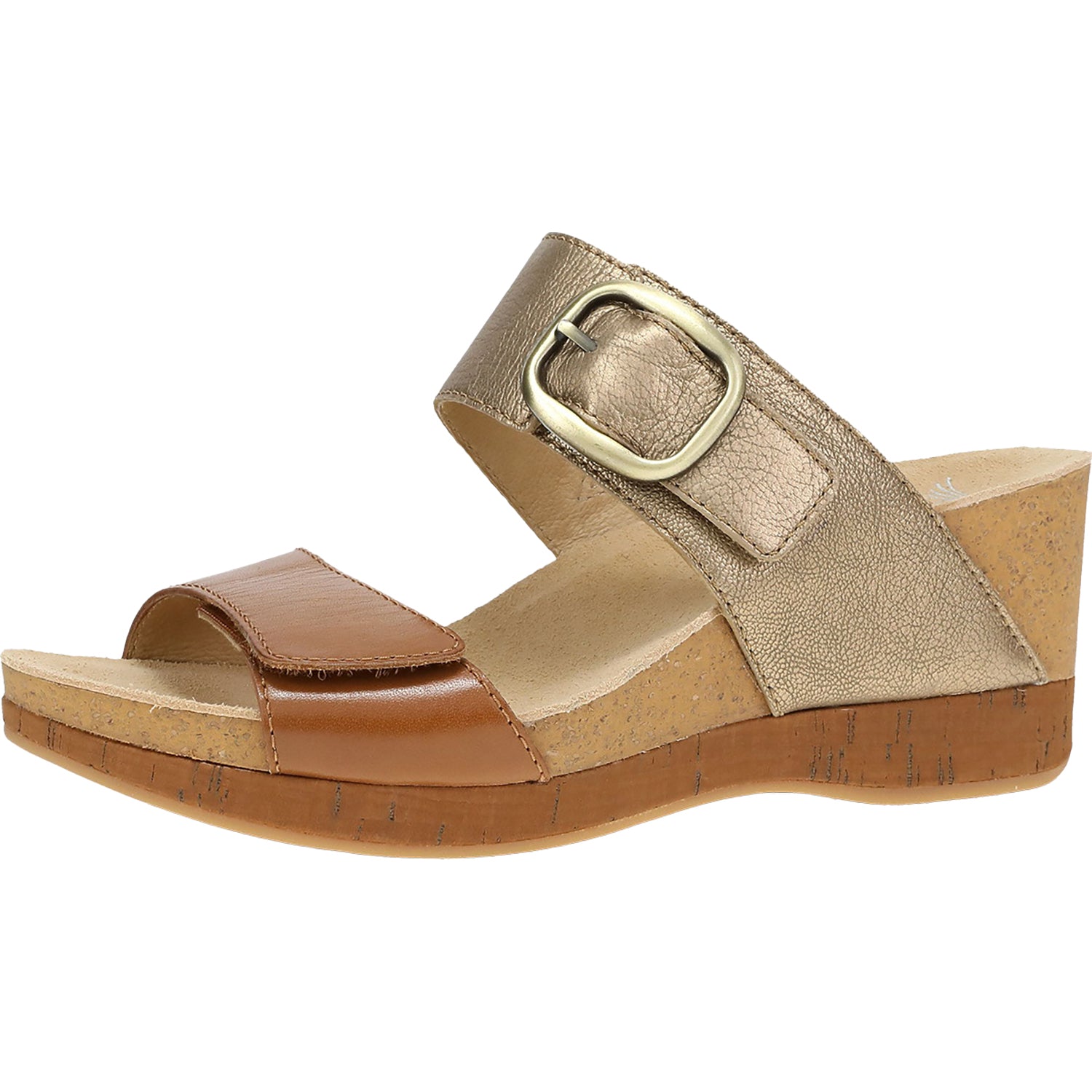 Womens Dansko Dansko Shannon Women's Wedge Sandals Gold/Tan Leather Gold/Tan Leather