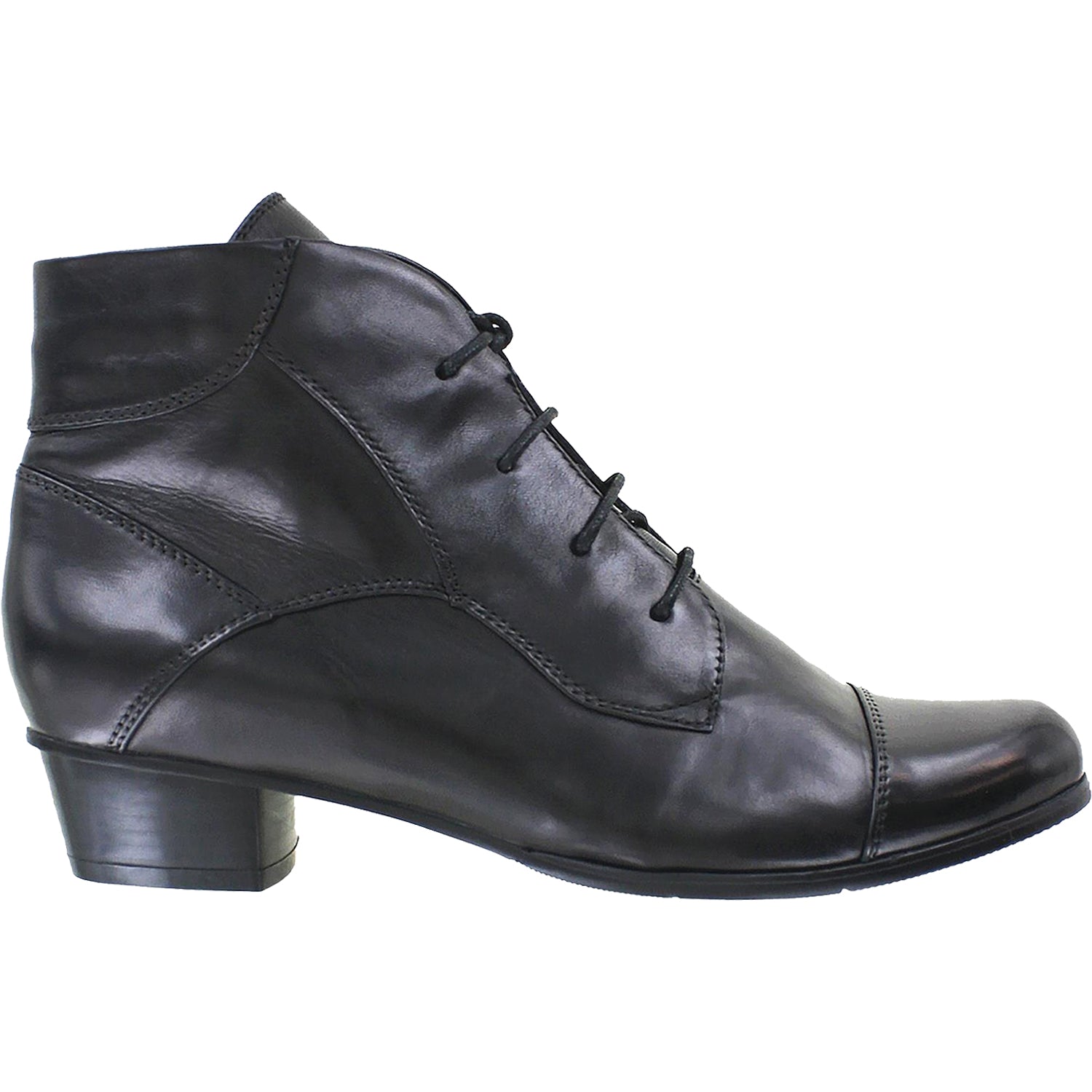 Womens Regarde le ciel Regarde Le Ciel Stefany-123 Women's Ankle Boots Black Glove Leather Black Glove Leather