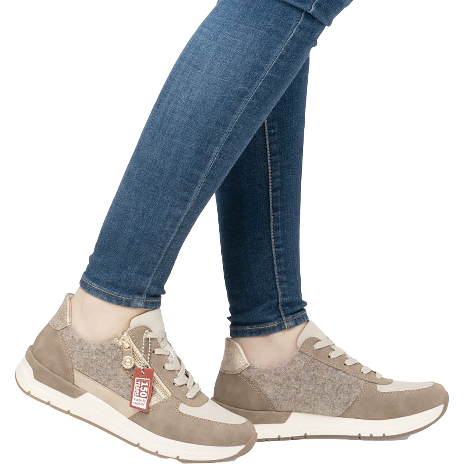 Womens Rieker Rieker 58902-64 Women's Shoes Fango/Ginger/Gold Combi Synthetic Fango/Ginger/Gold Combi Synthetic