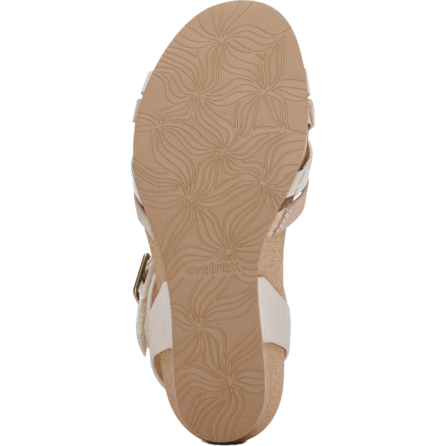 Womens Aetrex Aetrex Noelle Women's Wedge Sandals Ivory Multi Leather Ivory Multi Leather