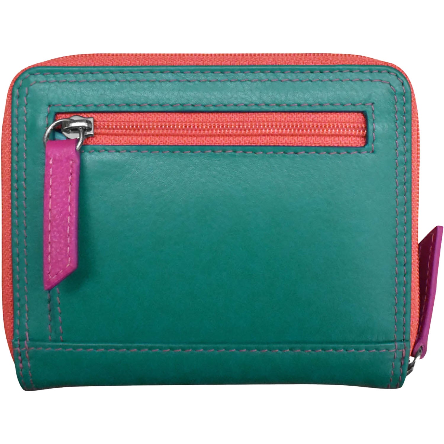 Womens Ili new york ili New York Small Multi Color Zip Wallet  Wallet Paradise Multi Paradise Multi