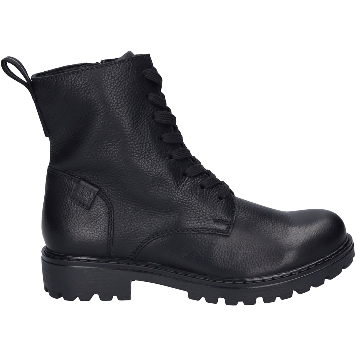 Womens Josef seibel Josef Seibel Marta 02 Women's Combat Boots Black/Black Leather Black/Black Leather