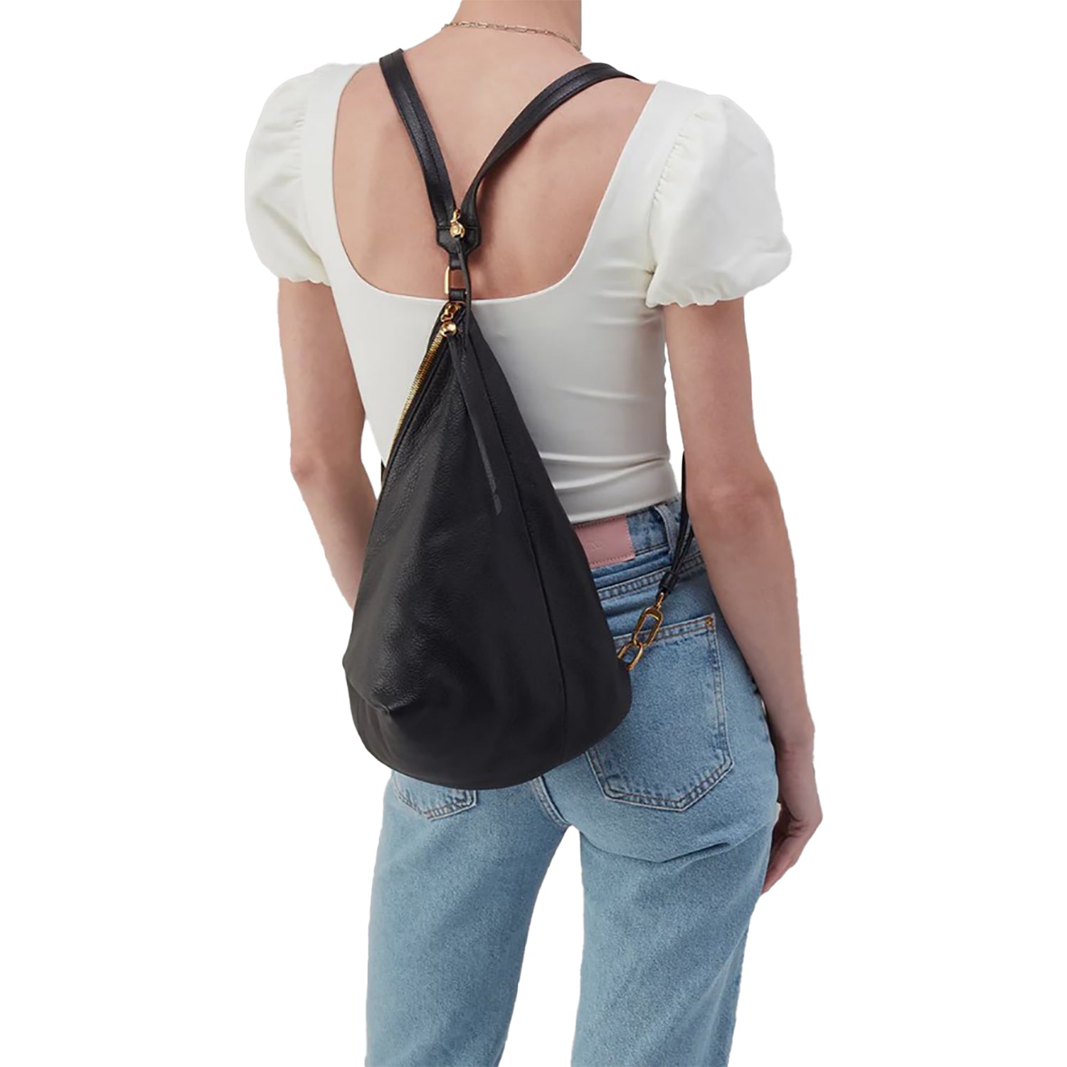 Womens Hobo Hobo International Sway Small Sling Pebbled Handbag Black Black