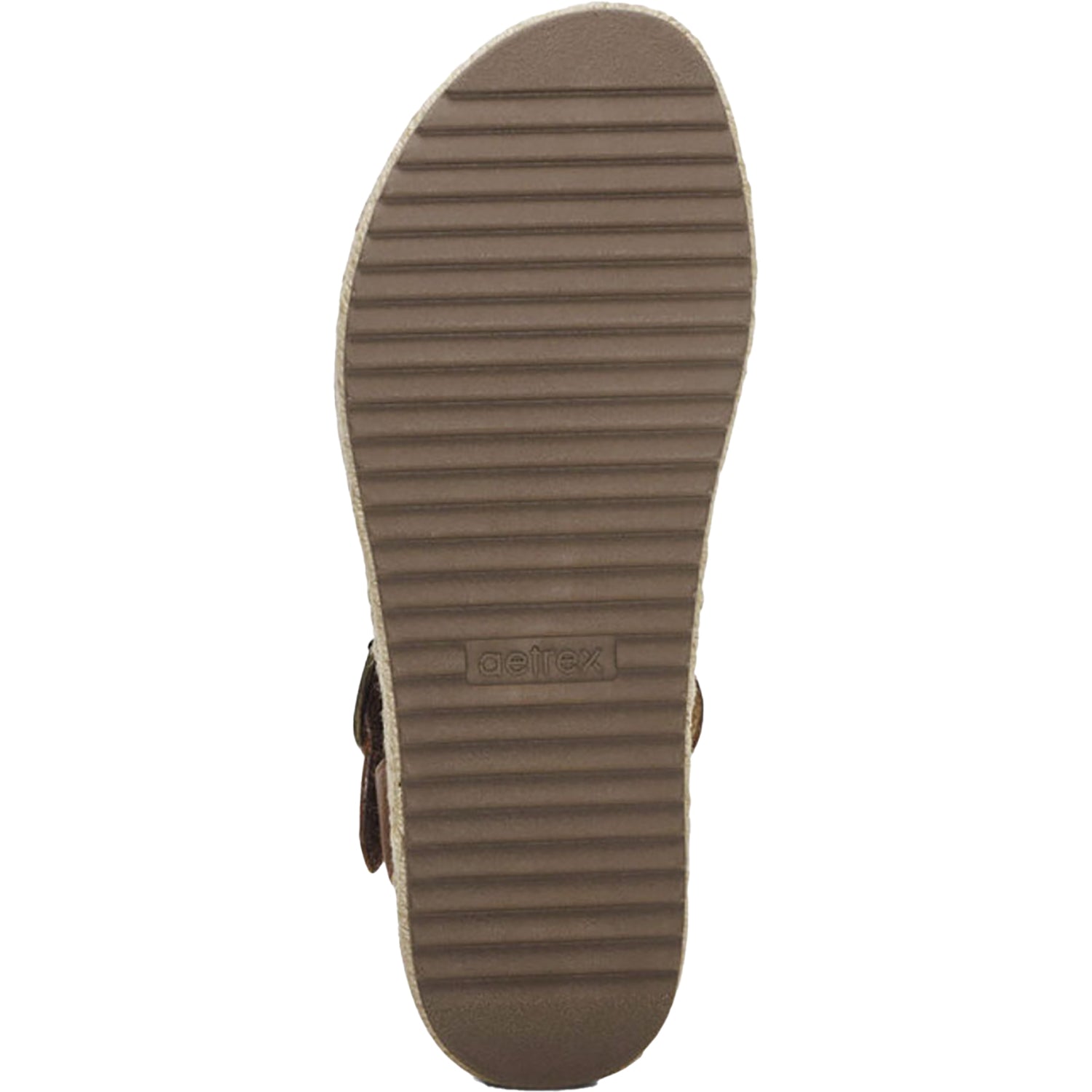 Womens Aetrex Aetrex Paula Women's Espadrille Sandals Walnut Leather Walnut Leather