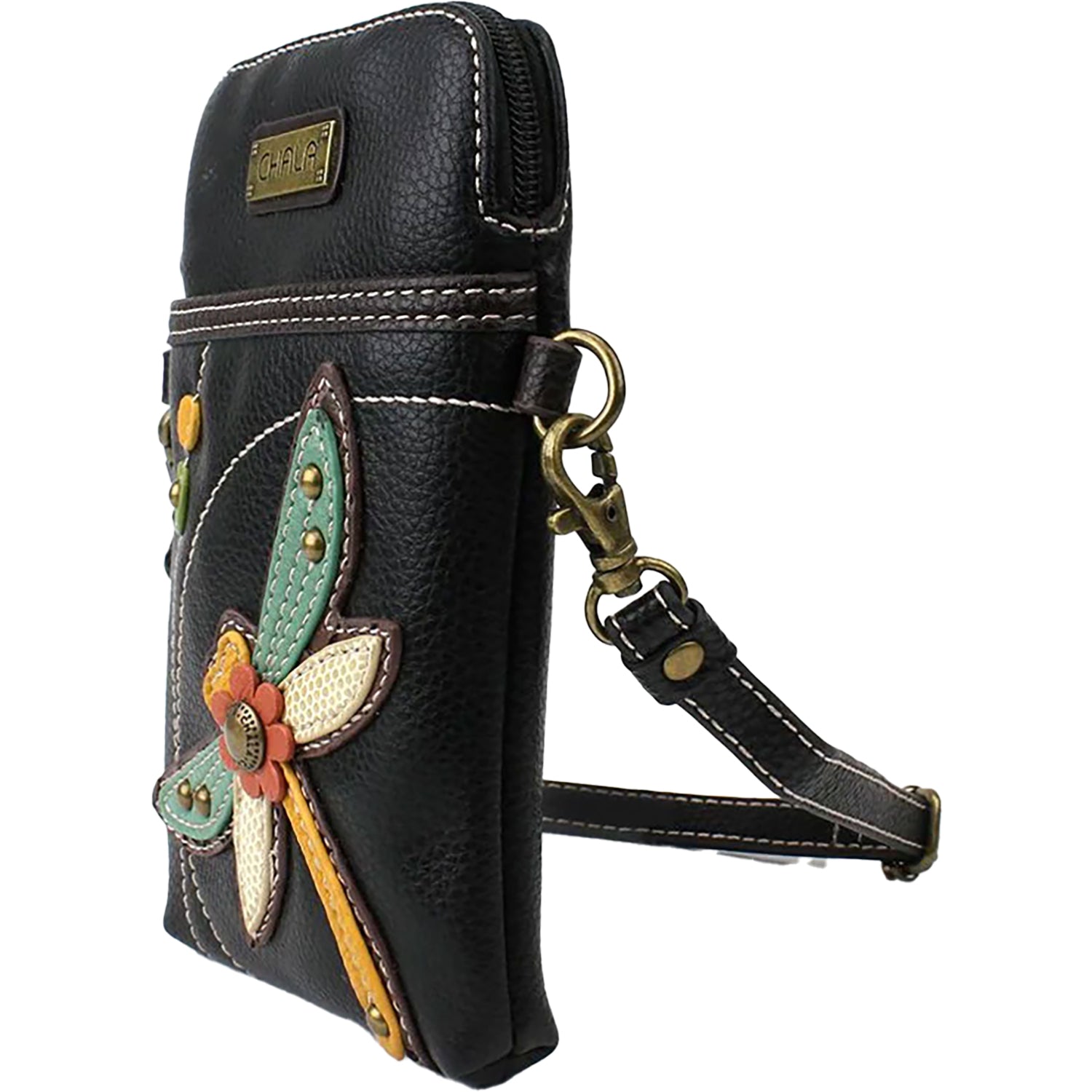 Unisex Chala Chala Dragonfly Cellphone Crossbody Purses & Handbags Black Black