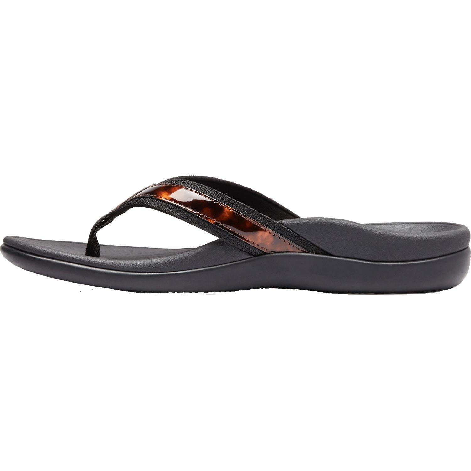 Womens Vionic Women's Vionic Tide II Tortoise Black Leather Tortoise Black Leather