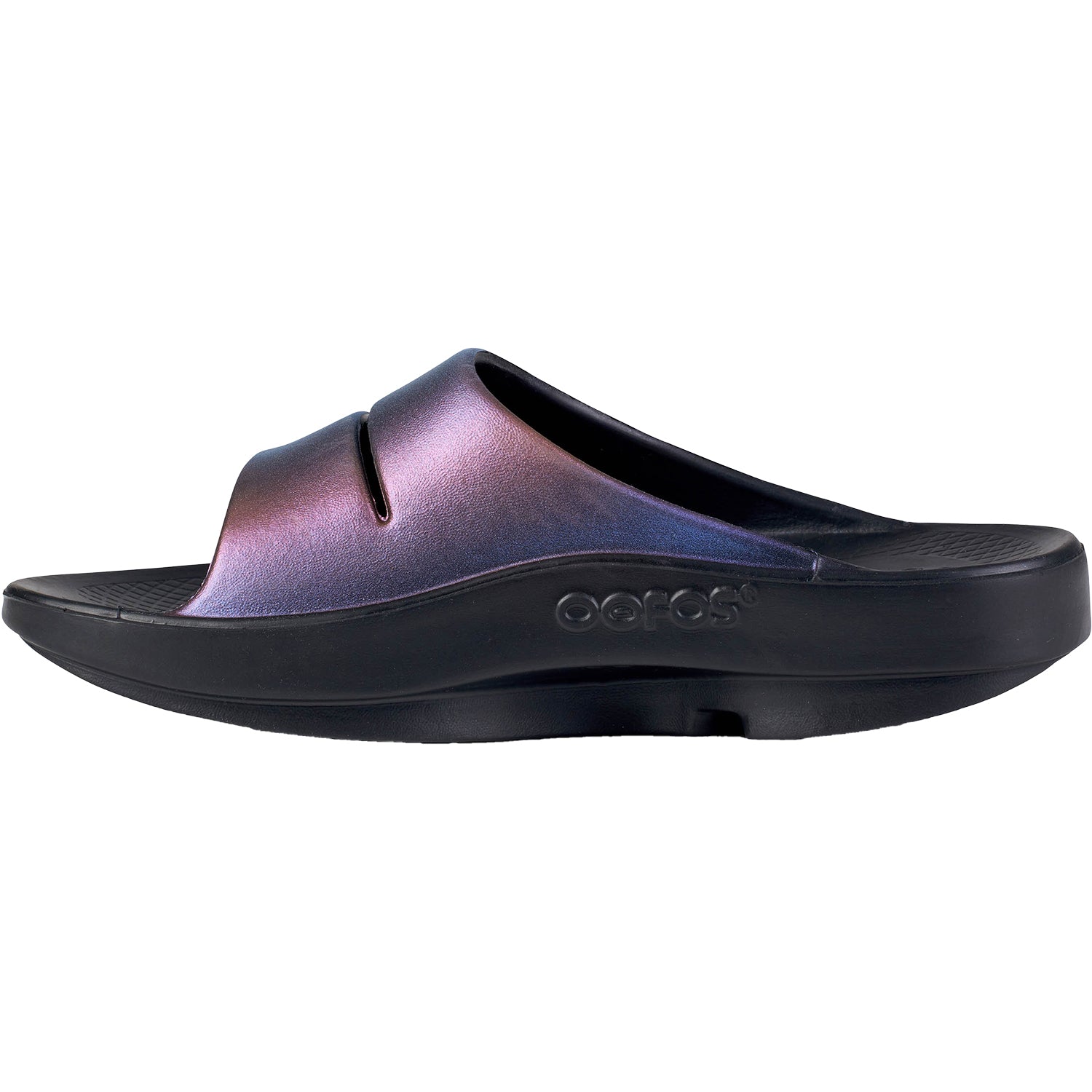 Womens Oofos Women's OOFOS OOahh Luxe Midnight Spectre Synthetic Midnight Spectre Synthetic