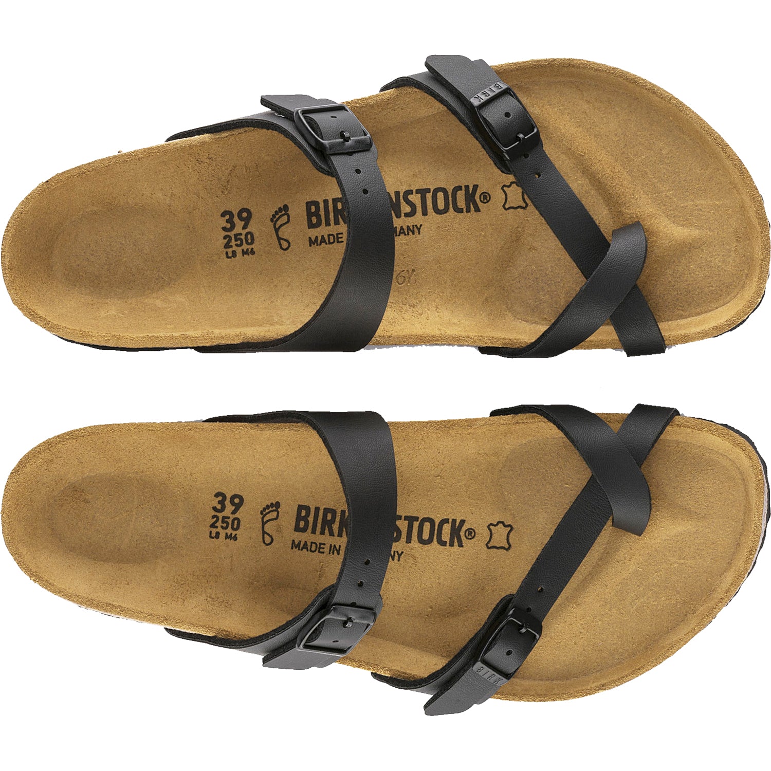 Womens Birkenstock Birkenstock Mayari Women's Thong Sandals Black Birko-Flor Black Birko-Flor