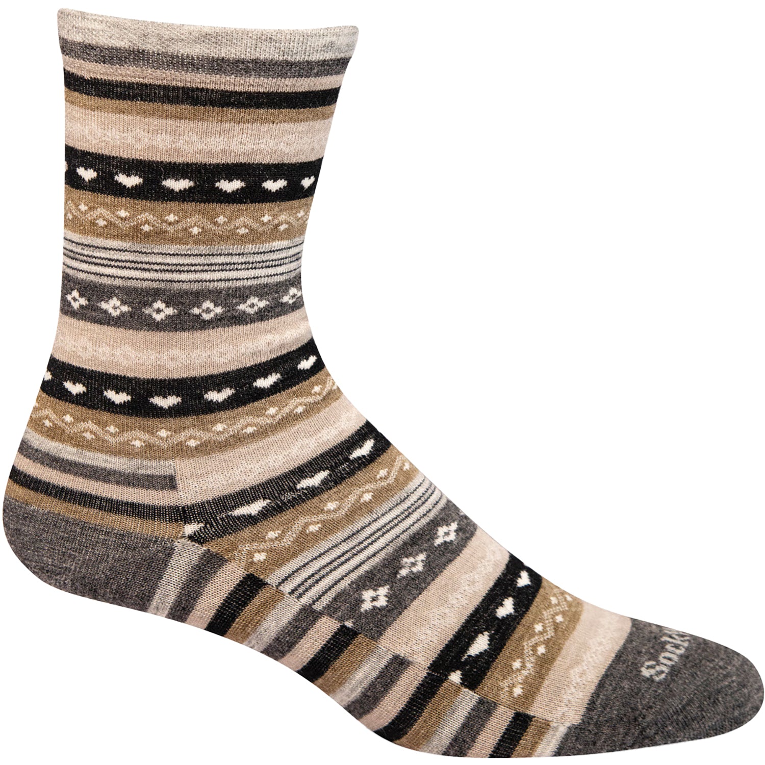 Womens Sockwell Sockwell Crew EC Forever Fairisle Women's Socks Charcoal Charcoal