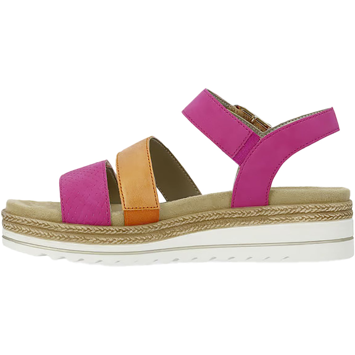 Womens Remonte Remonte D0Q55-31 Women's Sandals Magenta/Orange Synthetic Magenta/Orange Synthetic