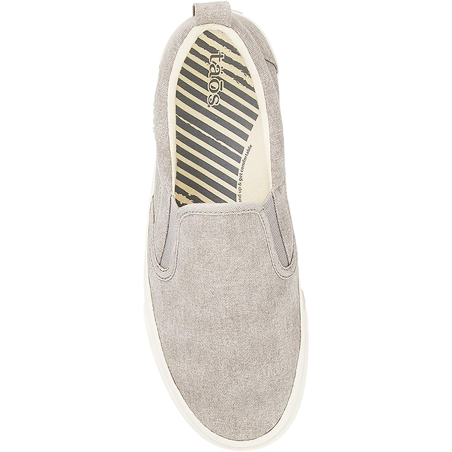 Womens Taos Taos Rubber Soul Women's Slip On Sneakers Grey Wash Canvas Grey Wash Canvas