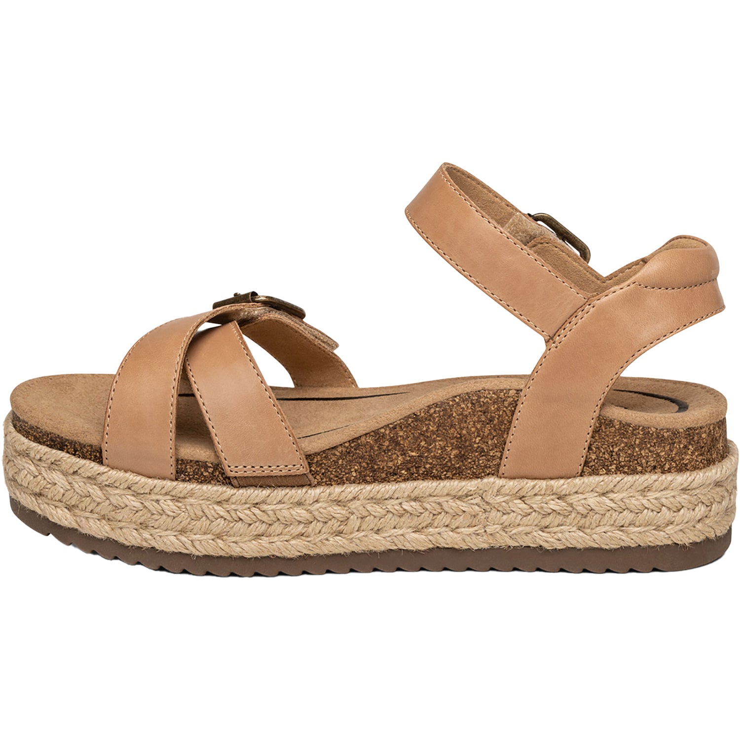 Womens Aetrex Aetrex Paula Women's Espadrille Sandals Aetrex Paula Camel Leather Aetrex Paula Camel Leather