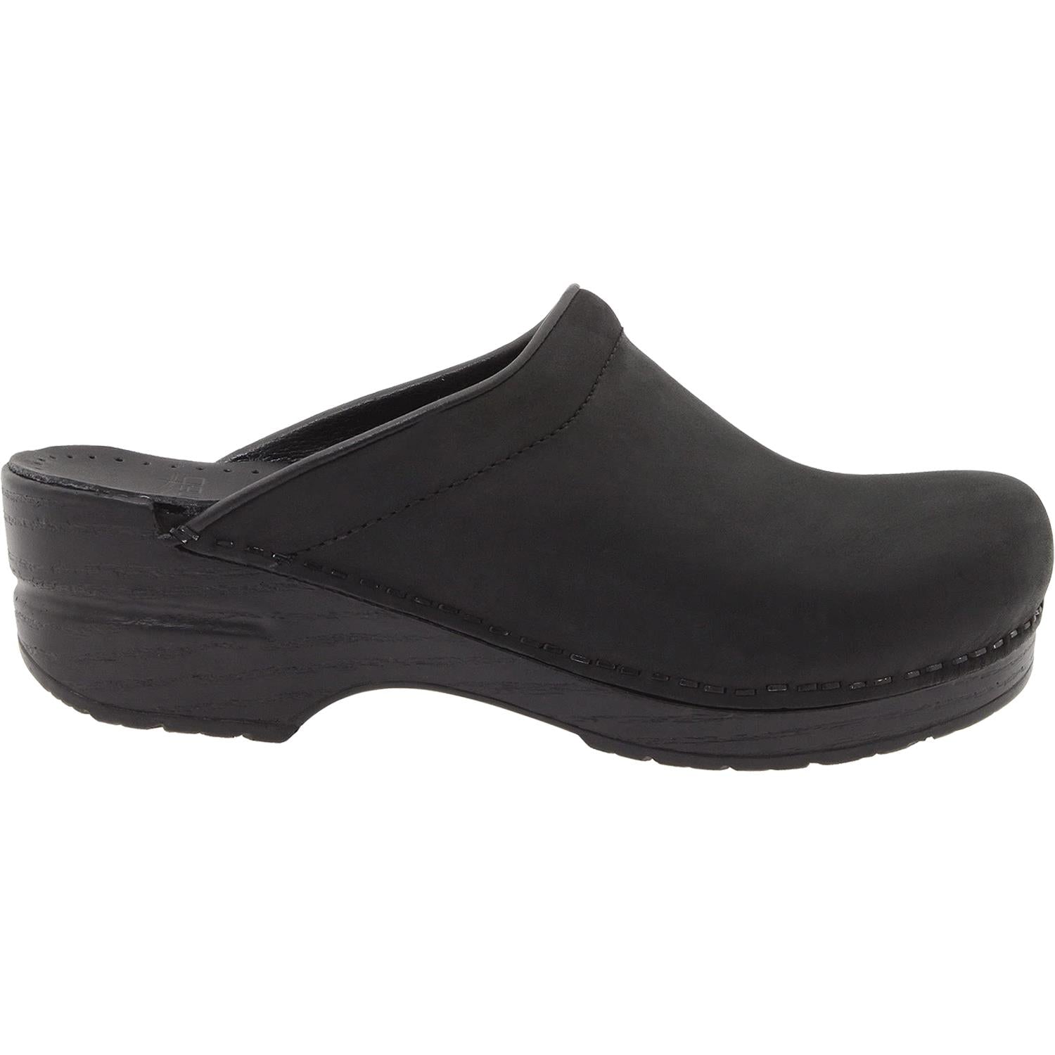 Womens Dansko Dansko Sonja Women's Open Back Clogs Black Oiled Nubuck Black Oiled Nubuck