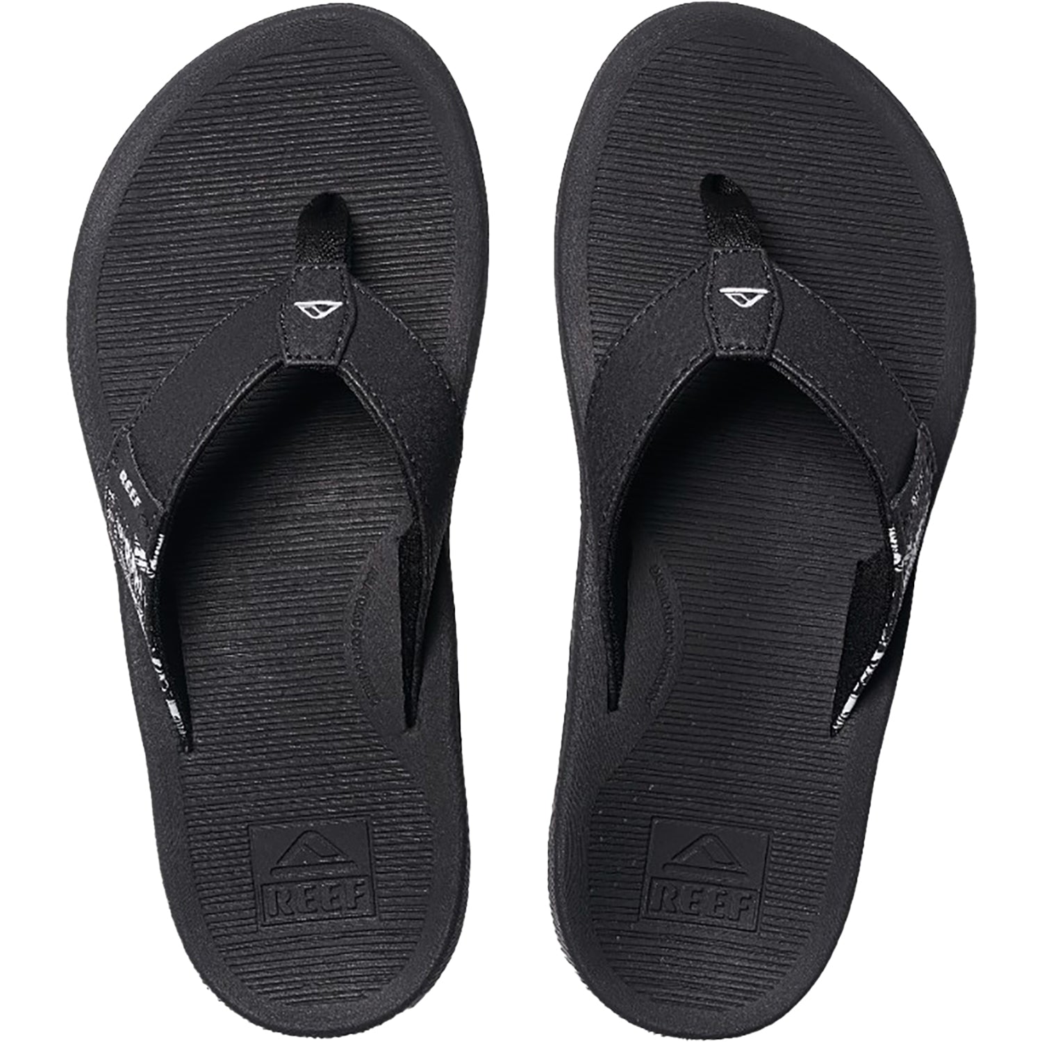 Womens Reef Reef Santa Ana Women's Thong Sandals Black/White Synthetic Black/White Synthetic