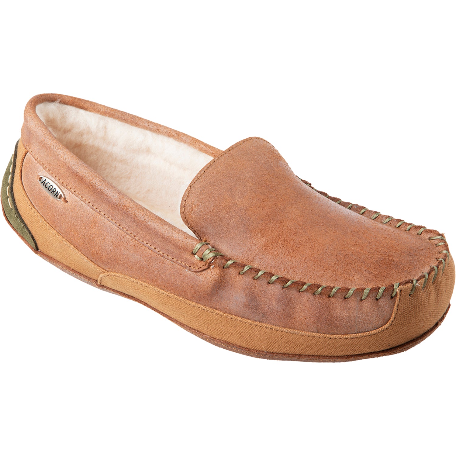 Mens Acorn Acorn Hamilton Men's Slippers Buckskin Buckskin