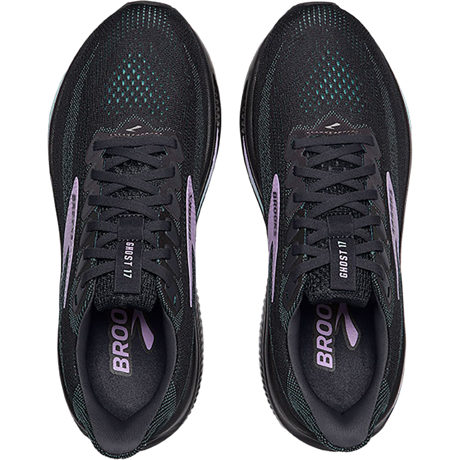 Womens Brooks Women's Brooks Ghost 17 Grey/Clear Water/Purple Mesh (Neutral Support) Grey/Clear Water/Purple Mesh