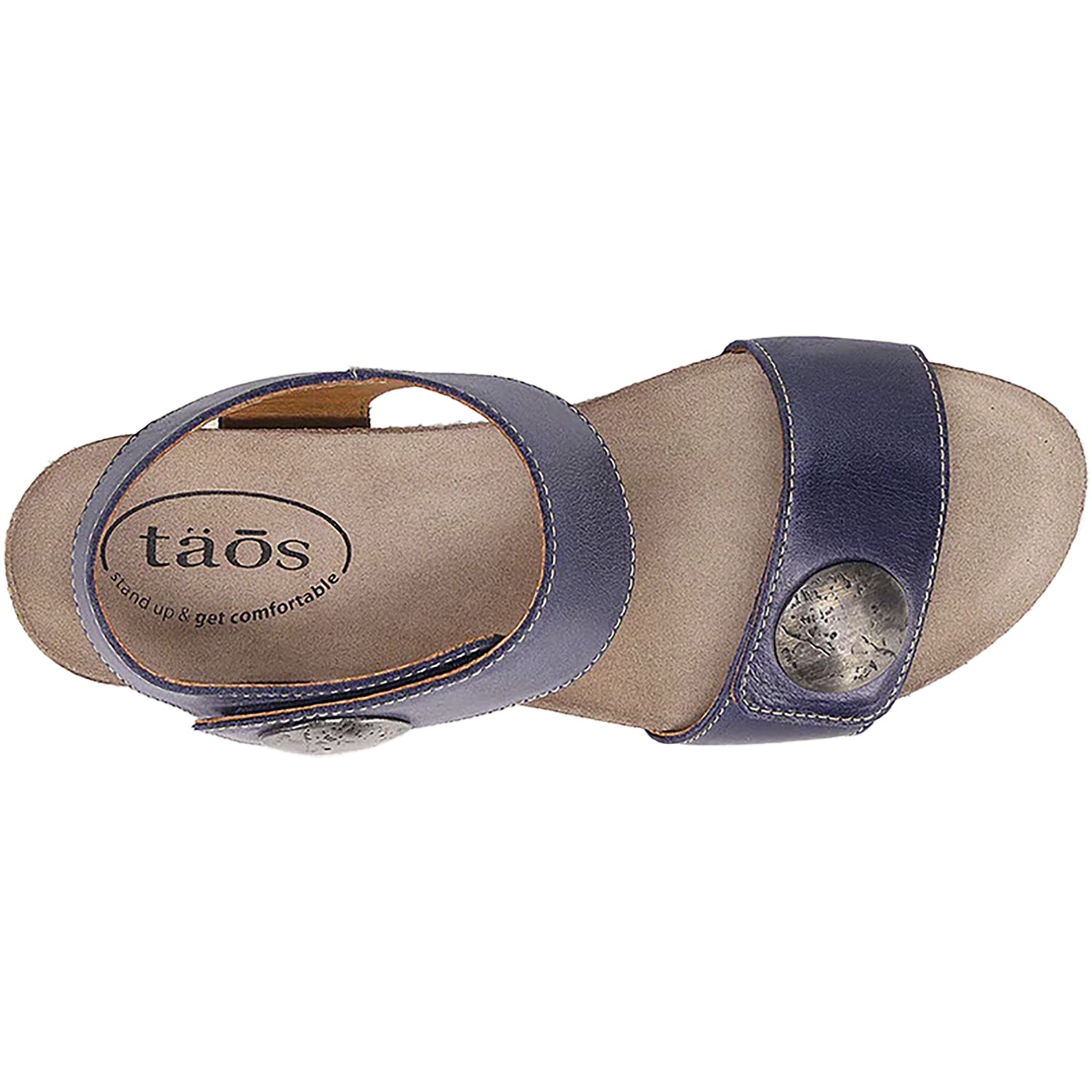 Womens Taos Taos Carousel 3 Women's Wedge Heel Sandals Dark Blue Dark Blue