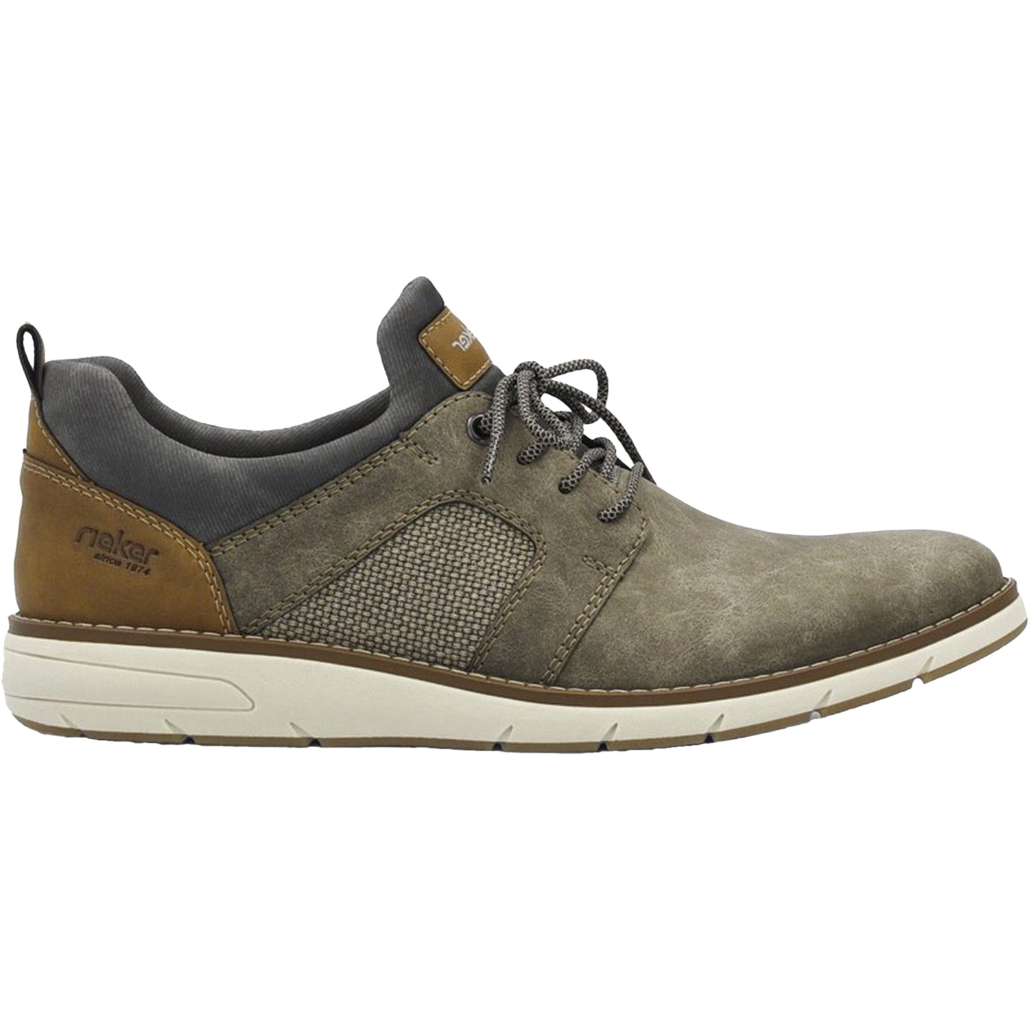 Mens Rieker Rieker 11351-25 Dustin 51 Men's Slip Ons Kaffee/Fango/Rauch/Nuss Synthetic Kaffee/Fango/Rauch/Nuss Synthetic