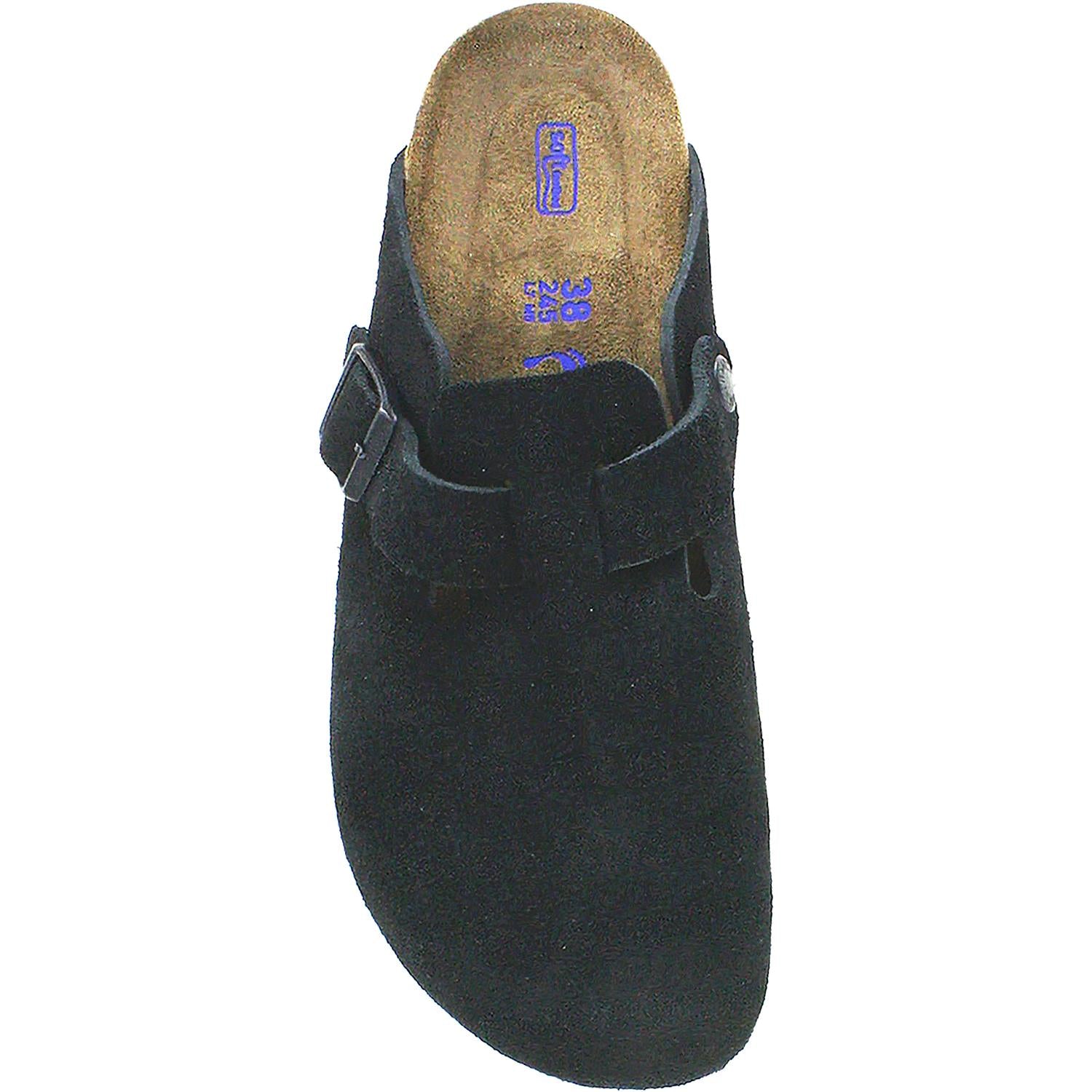 Unisex Birkenstock Unisex Birkenstock Boston Soft Footbed Black Suede Black Suede
