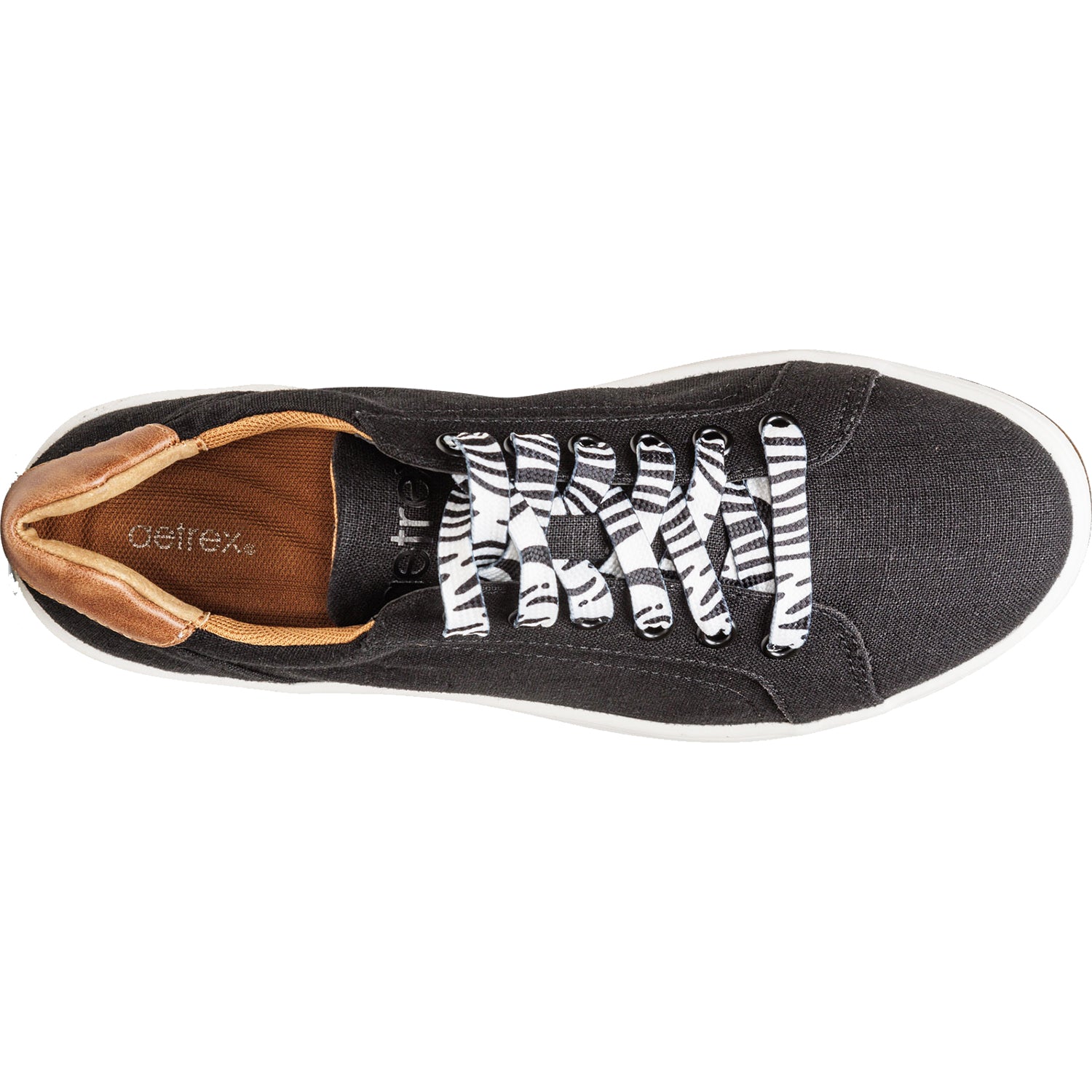 Womens Aetrex Women's Aetrex Renee Black Canvas Black Canvas