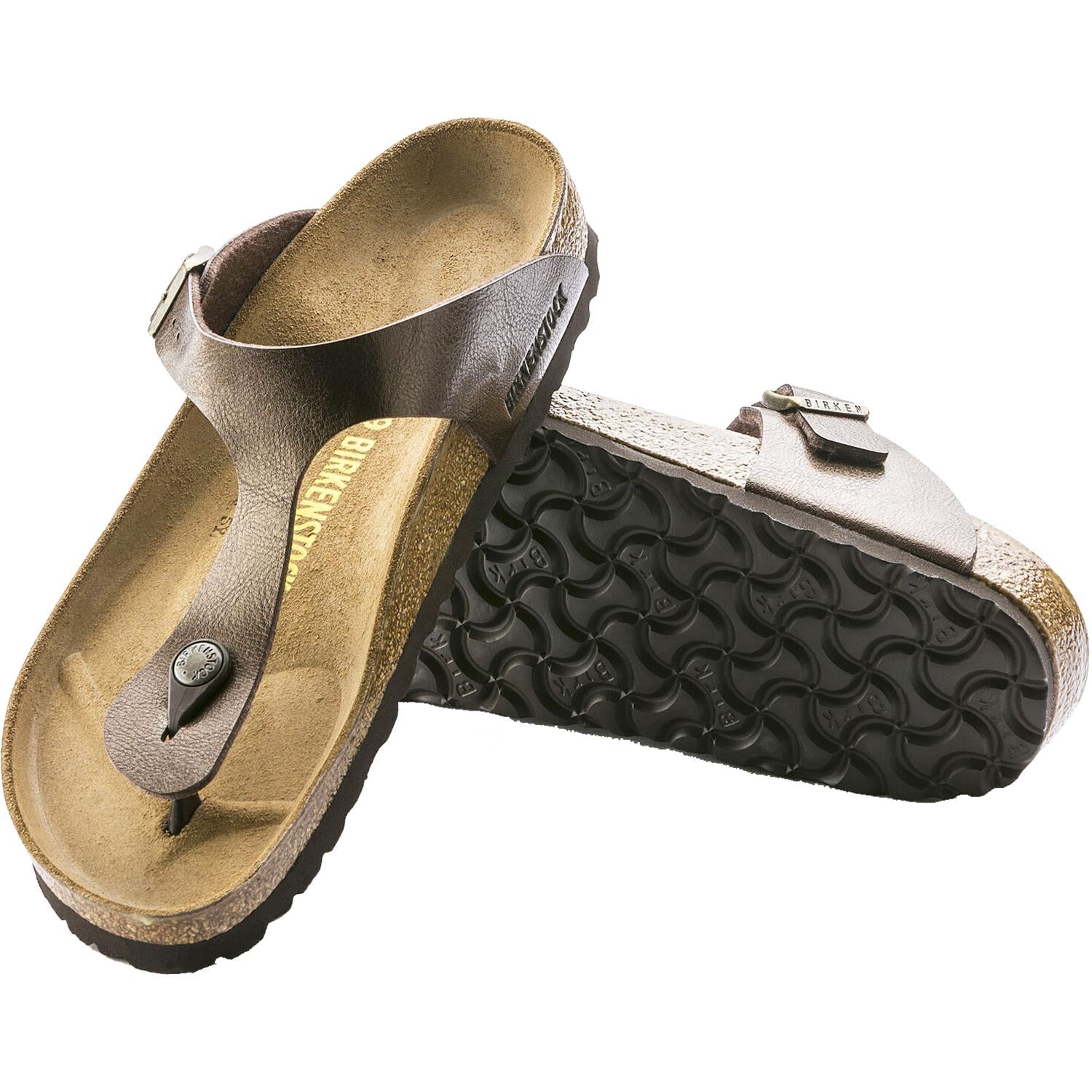 Womens Birkenstock Birkenstock Gizeh Women's Thong Sandals Toffee Birko-Flor Toffee Birko-Flor