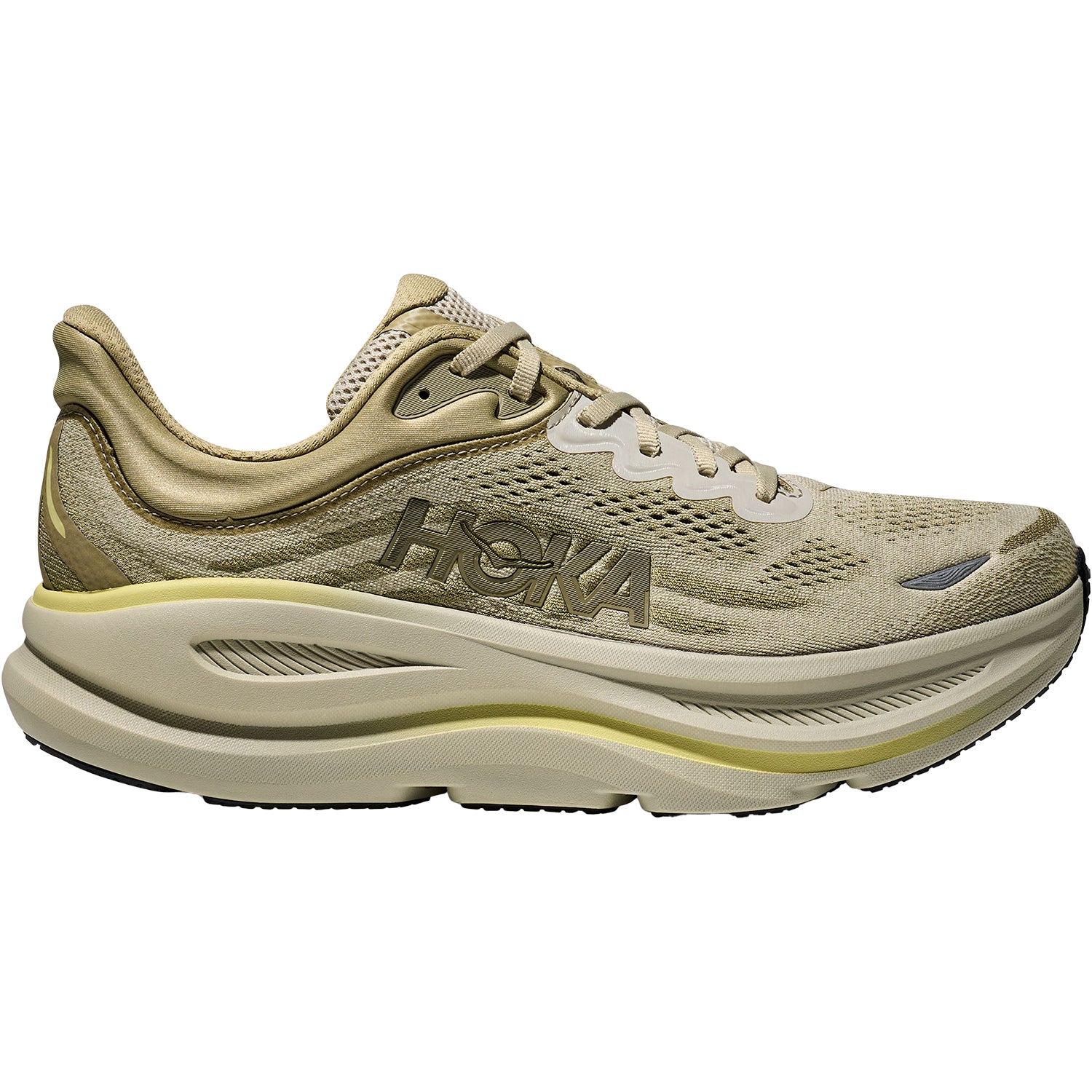 Mens Hoka one one Men's Hoka Bondi 9 Grassland/Oyster Mushroom Mesh (Neutral Support) Grassland/Oyster Mushroom Mesh