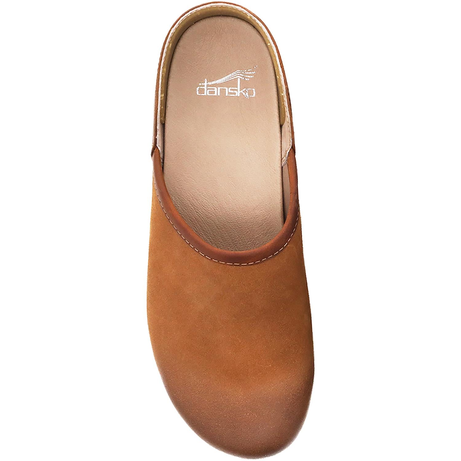 Womens Dansko Dansko Brenna Women's Clogs Tan Burnished Suede Tan Burnished Suede