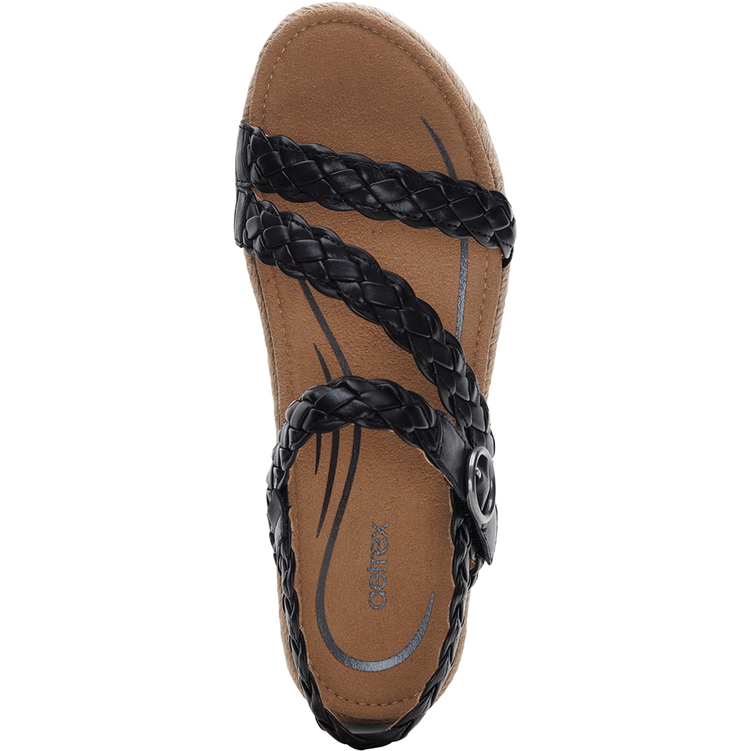 Womens Aetrex Aetrex Julia Women's Sandals Black Black