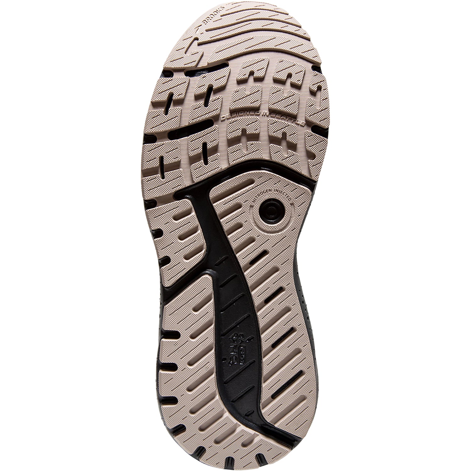 Mens Brooks Brooks Beast GTS 23 Men's Road Running Shoes Chateau Grey/White Sand/Blue Mesh (Stability Support) Chateau Grey/White Sand/Blue Mesh